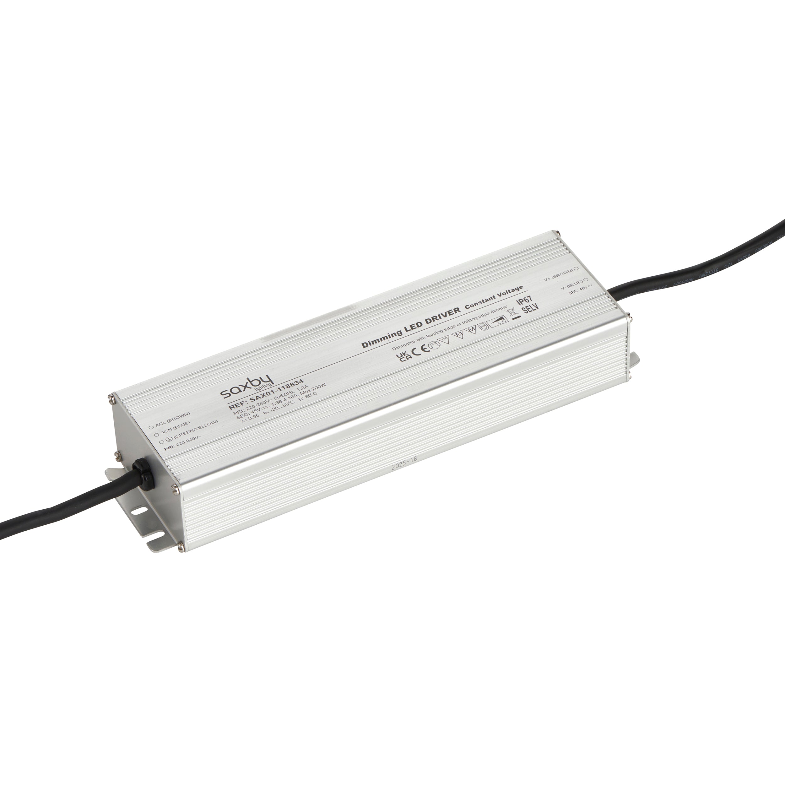Saxby Lighting LED Driver Constant Voltage IP67 48V 200W Dimmable 118834
