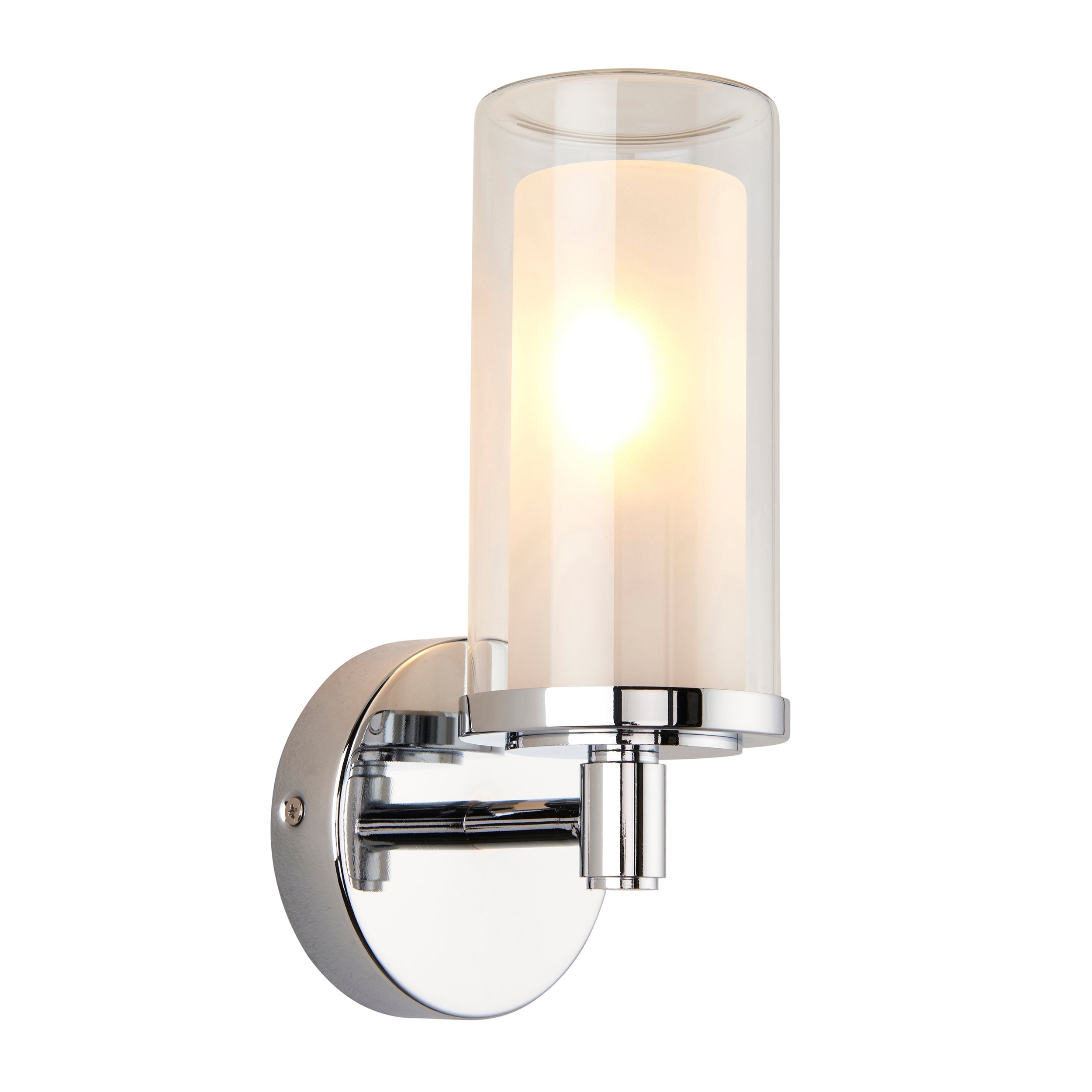Saxby Lighting Sten 1lt Wall 6W IP44 - Chrome 120814