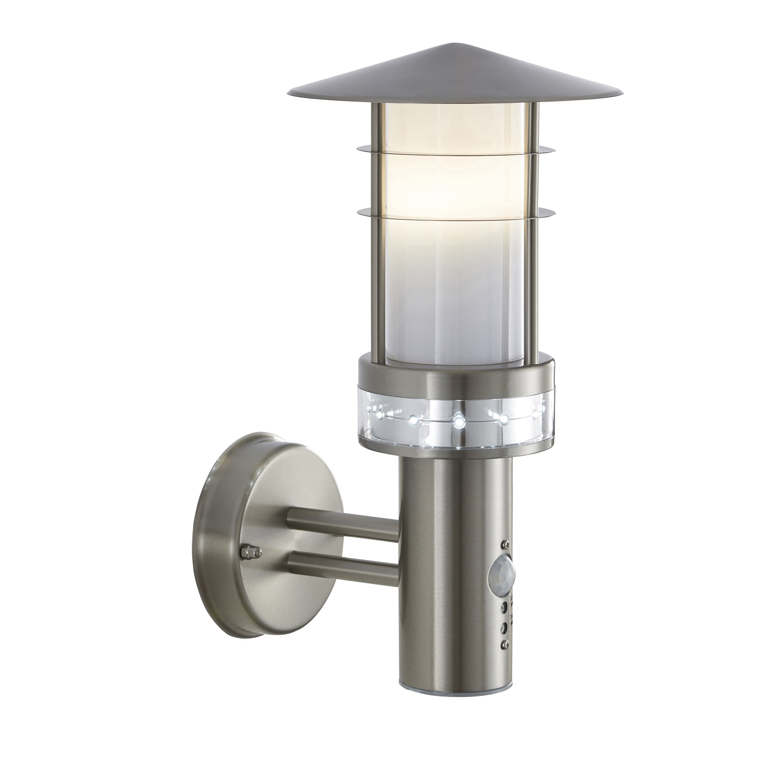 Saxby Lighting Pagoda PIR 1lt wall IP44 9.2W & 0.05W 13924