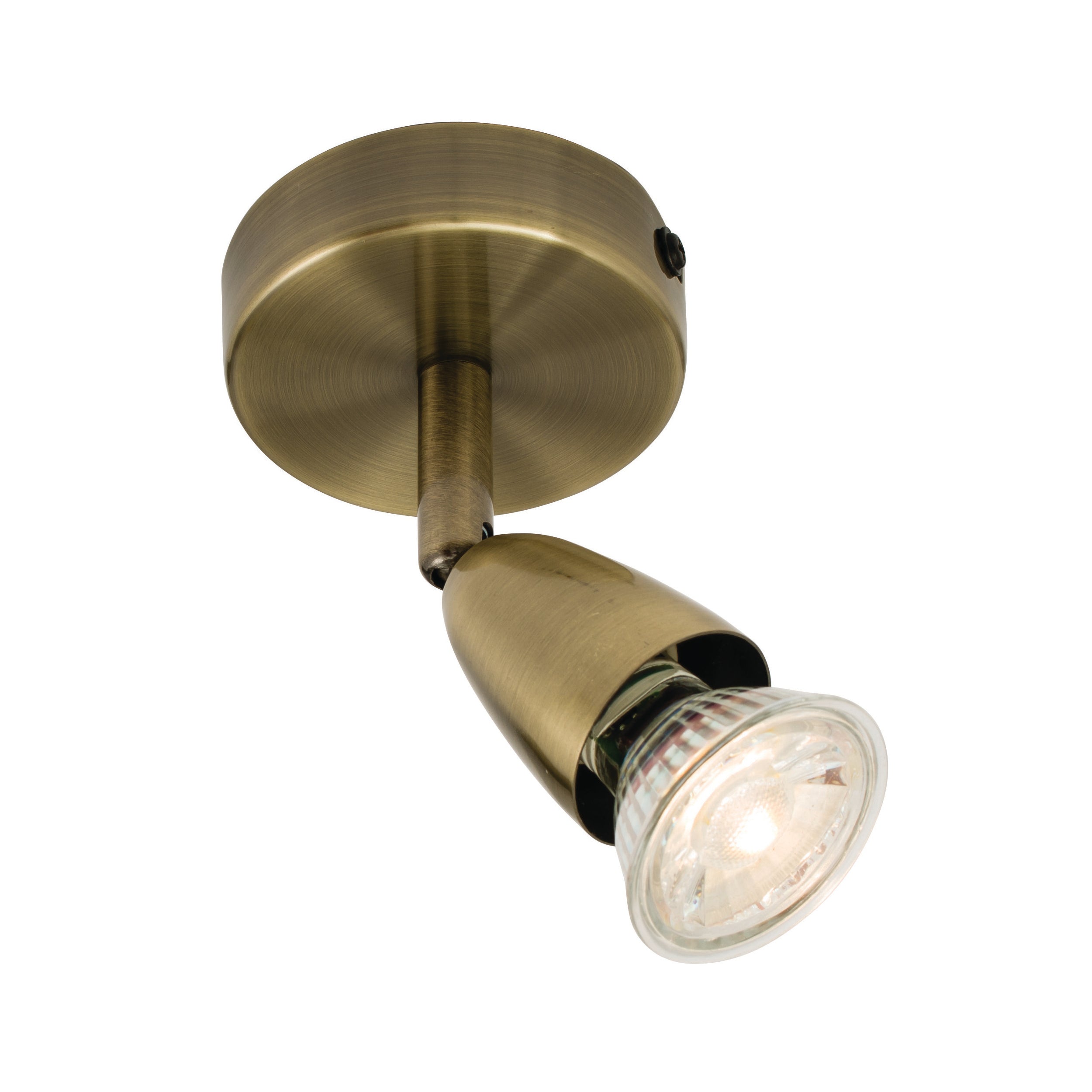 Saxby Lighting Amalfi 1lt Spot - Antique Brass 60998
