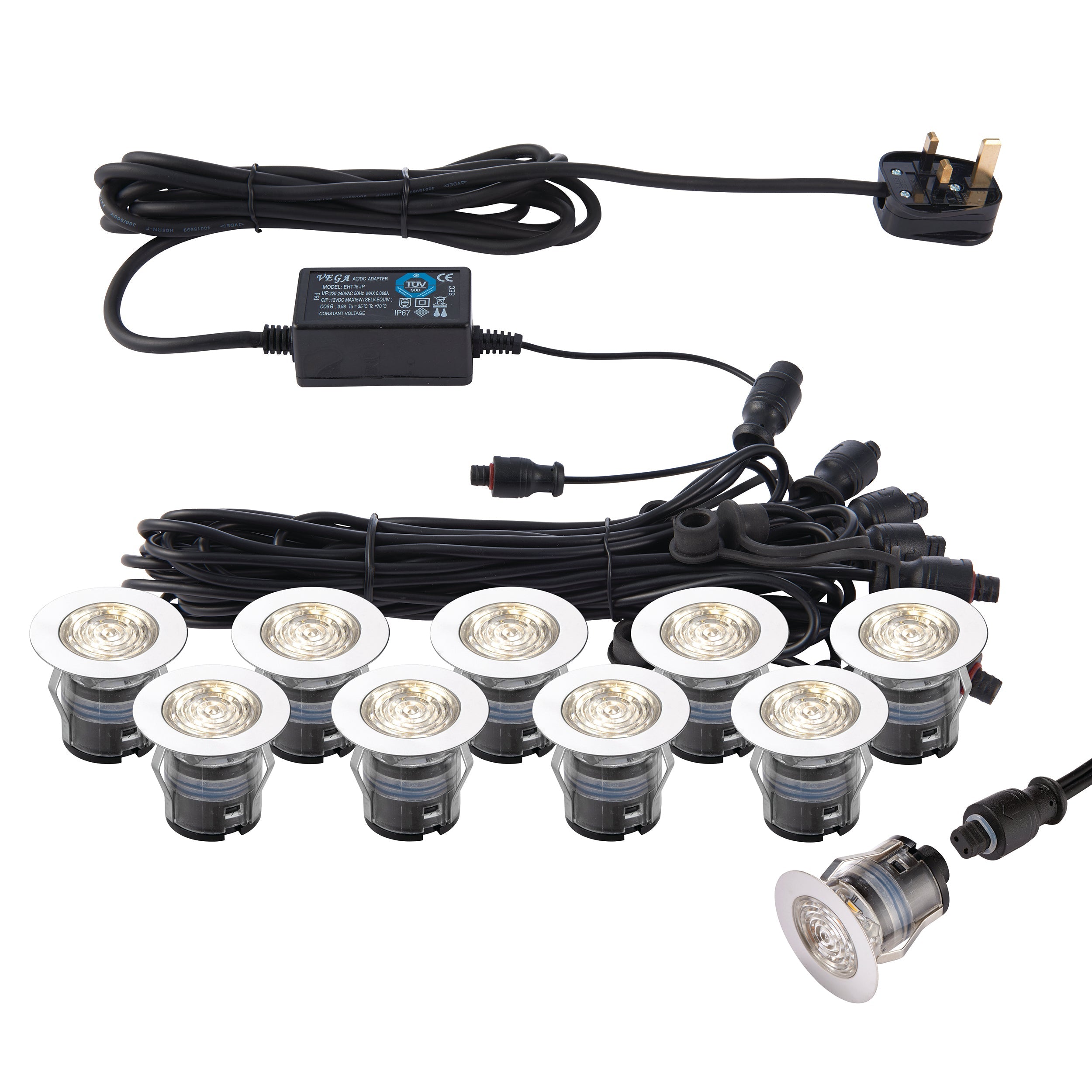 Saxby Lighting IkonPRO CCT 3000K/4000K 35mm kit IP67 0.75W cct 73348