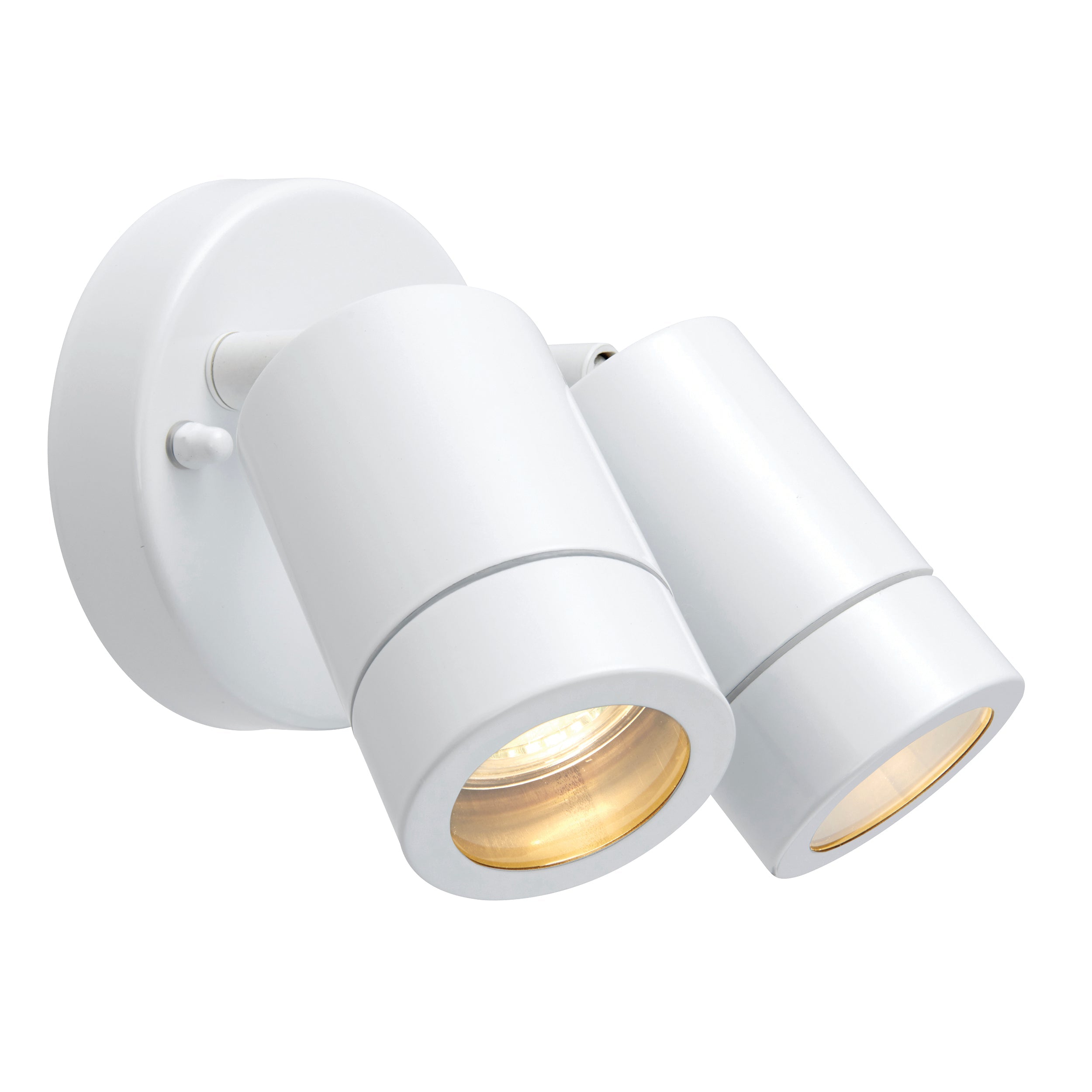 Saxby Lighting Palin 2lt Wall Spot IP44 - White 75444