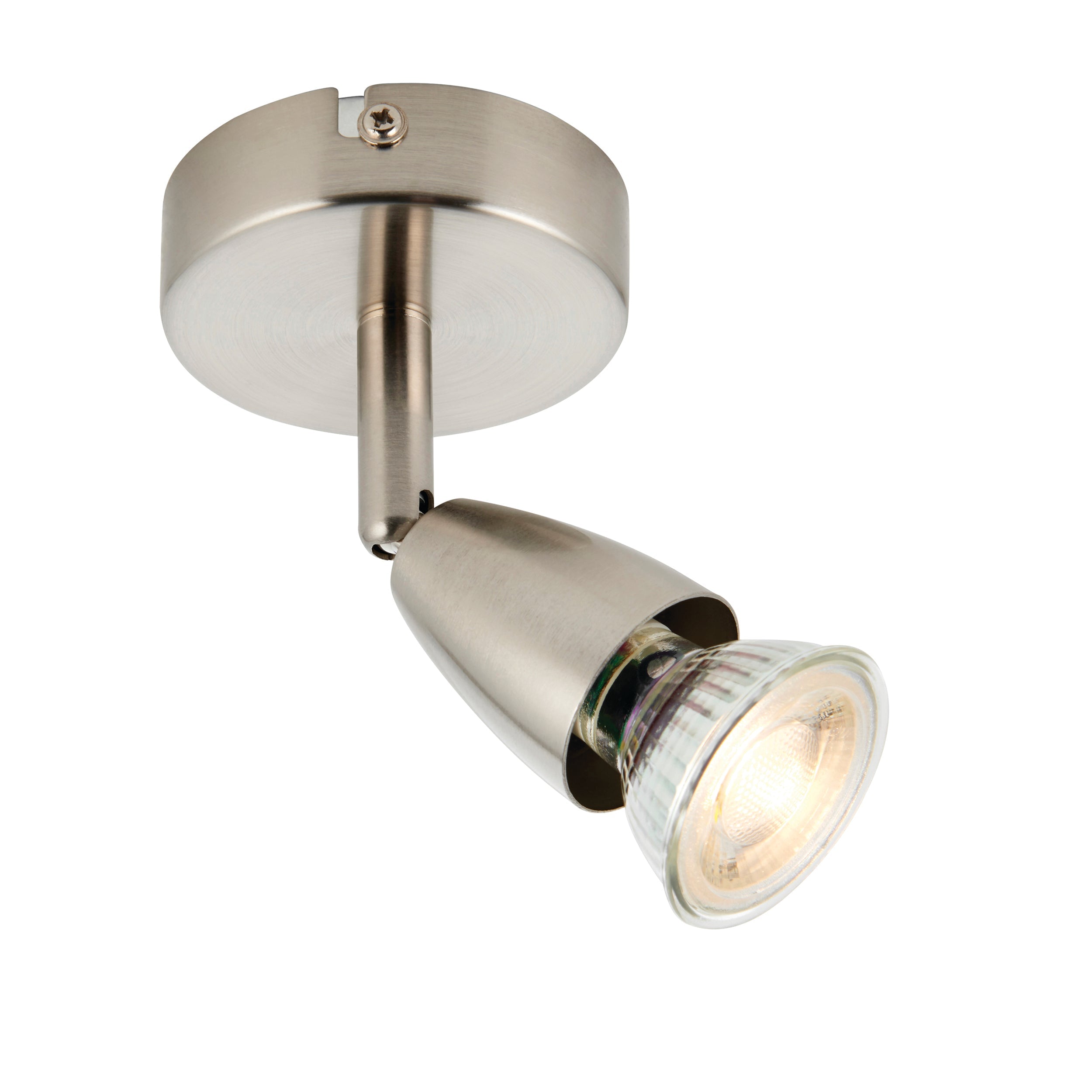 Saxby Lighting Amalfi 1lt Spot - Satin Nickel G2521013