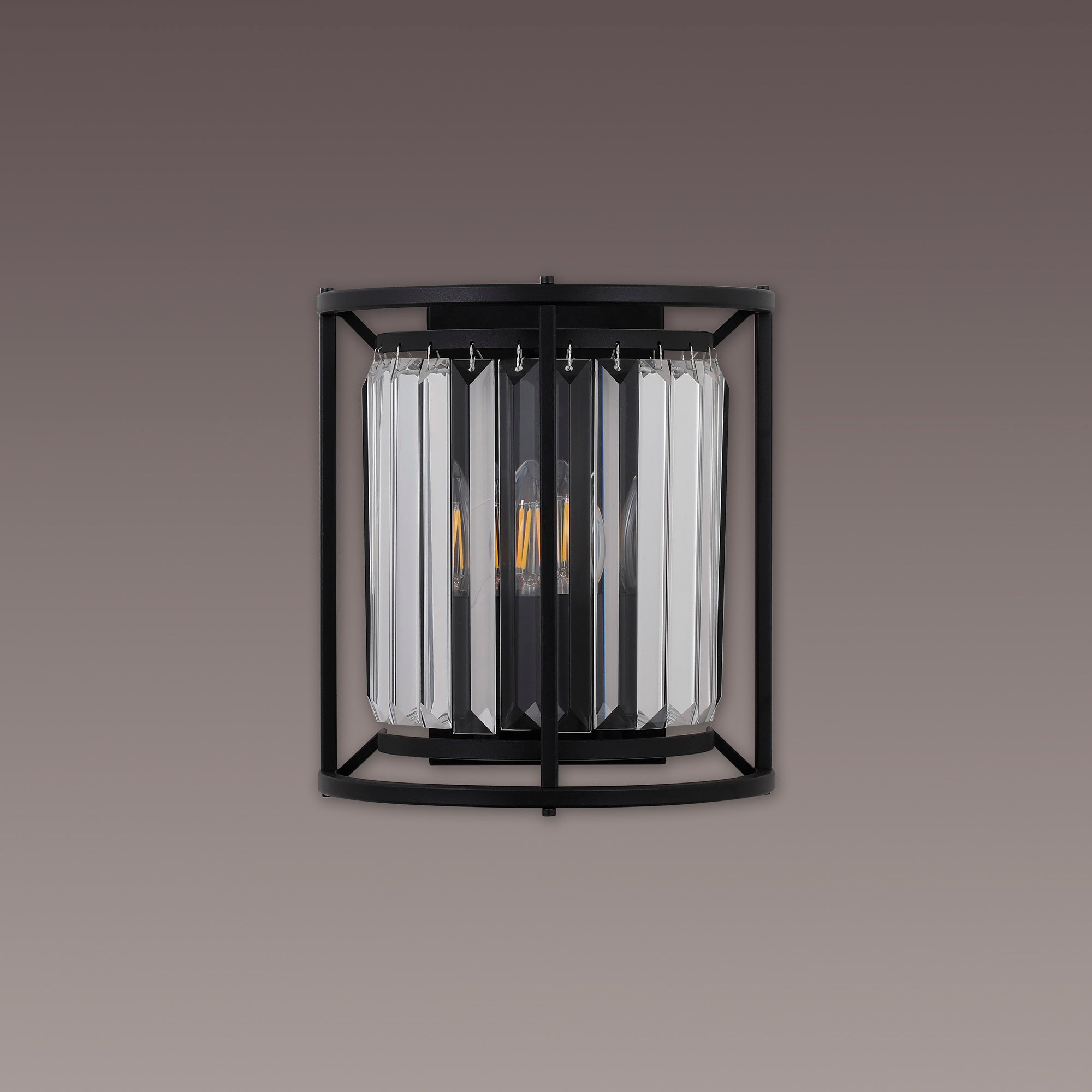 Lightologist Balmoral Wall Lamp Satin Black / Clear LO191143