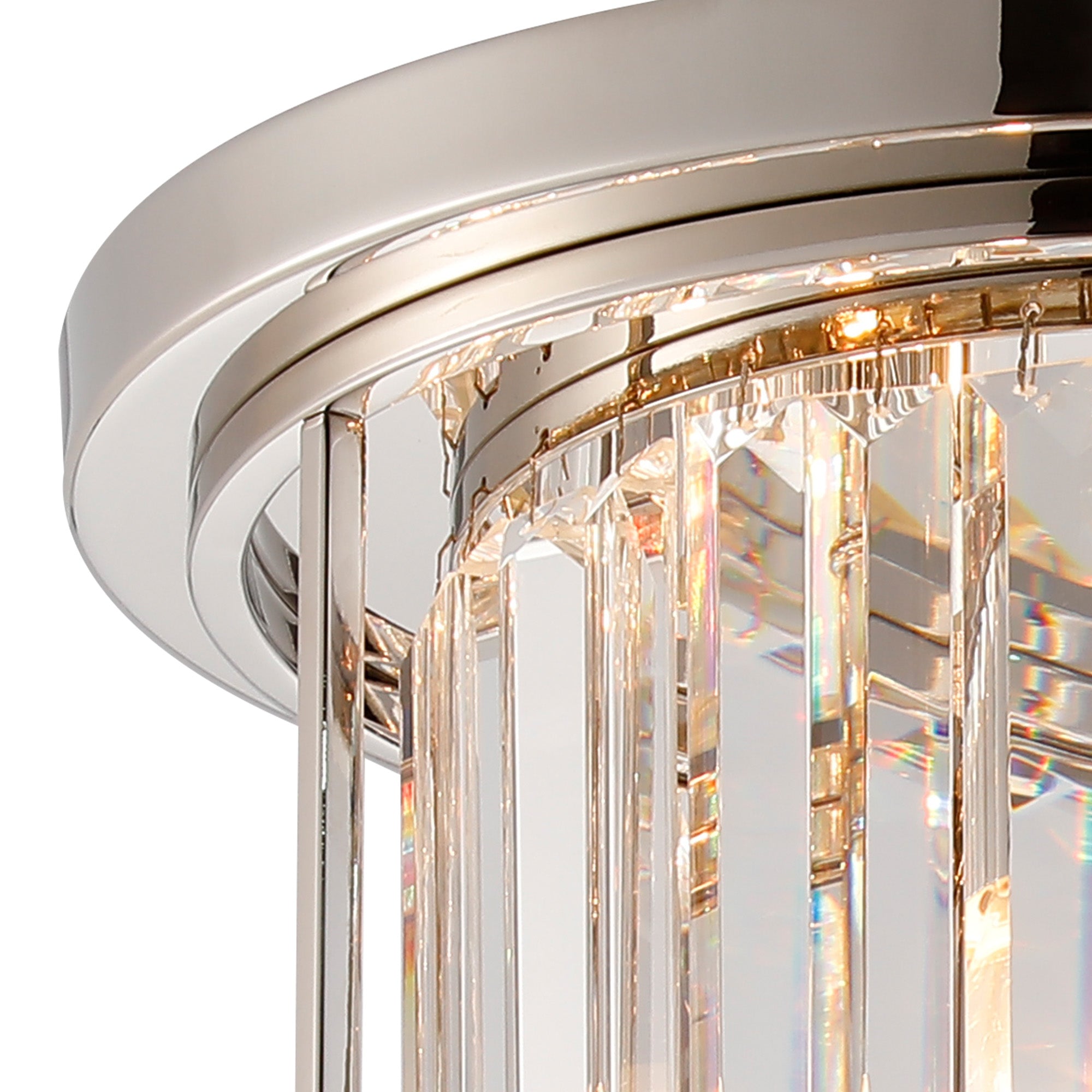 Lightologist Balmoral Flush Ceiling Polished Nickel / Clear LO191223