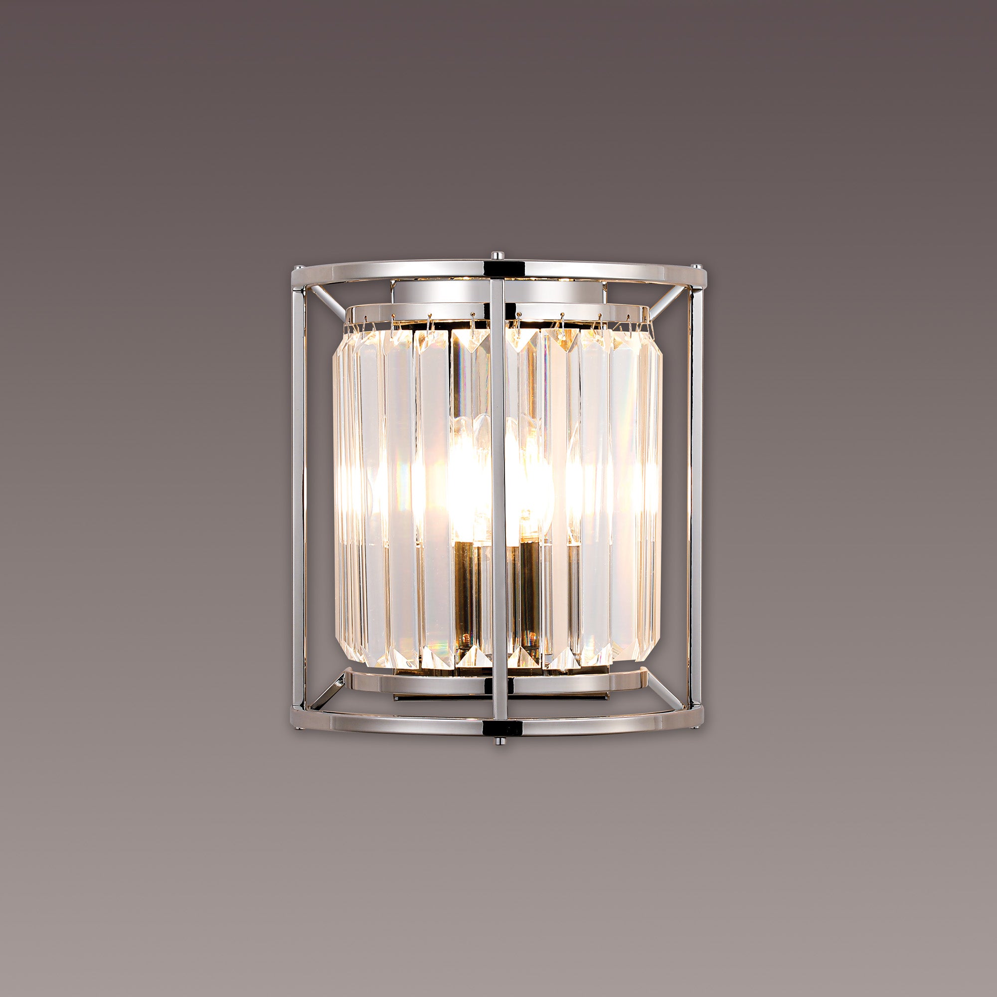 Lightologist Balmoral Wall Lamp Polished Nickel / Clear LO191253