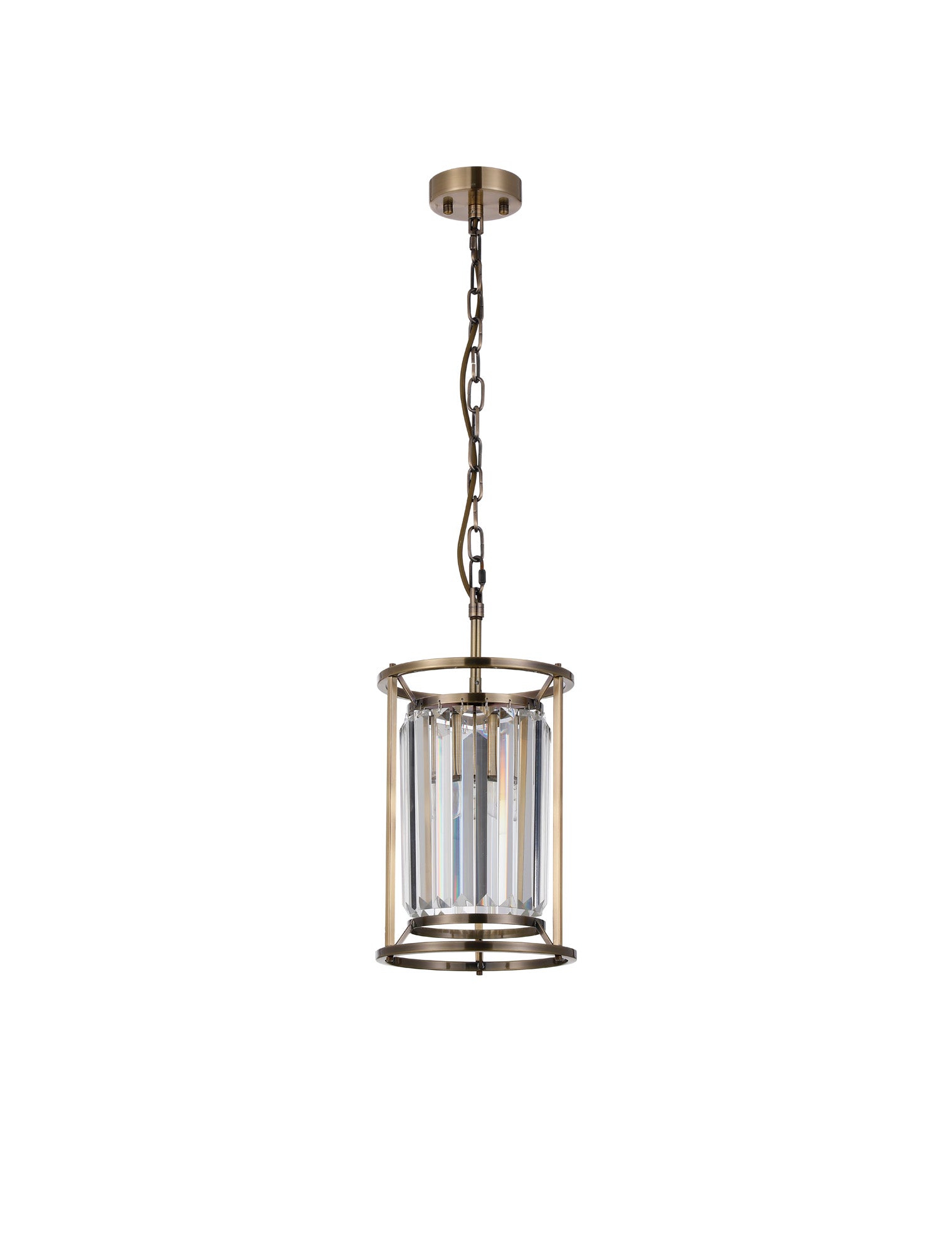 Lightologist Balmoral Pendant Light Antique Brass / Clear LO191273