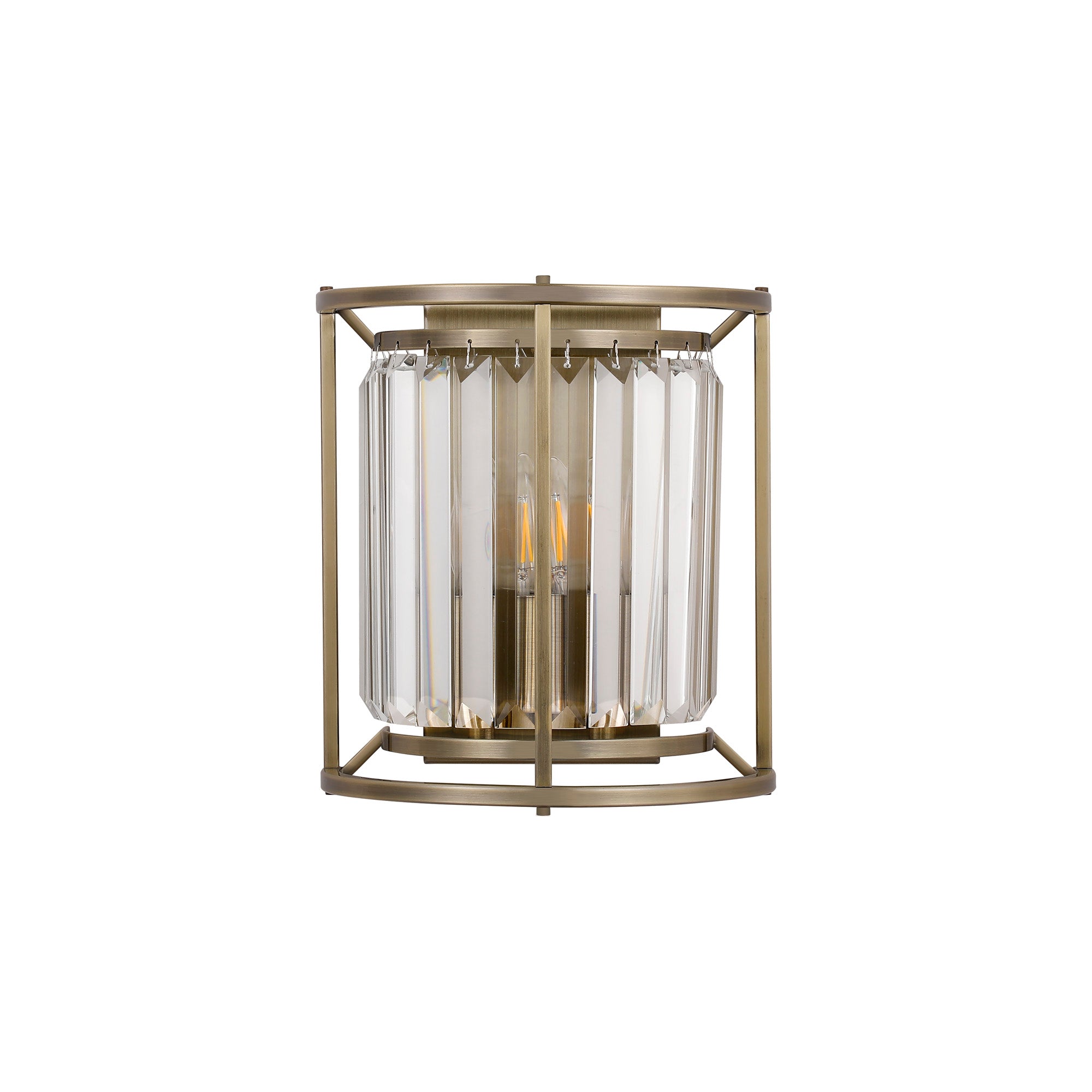 Lightologist Balmoral Wall Lamp Antique Brass / Clear LO191363