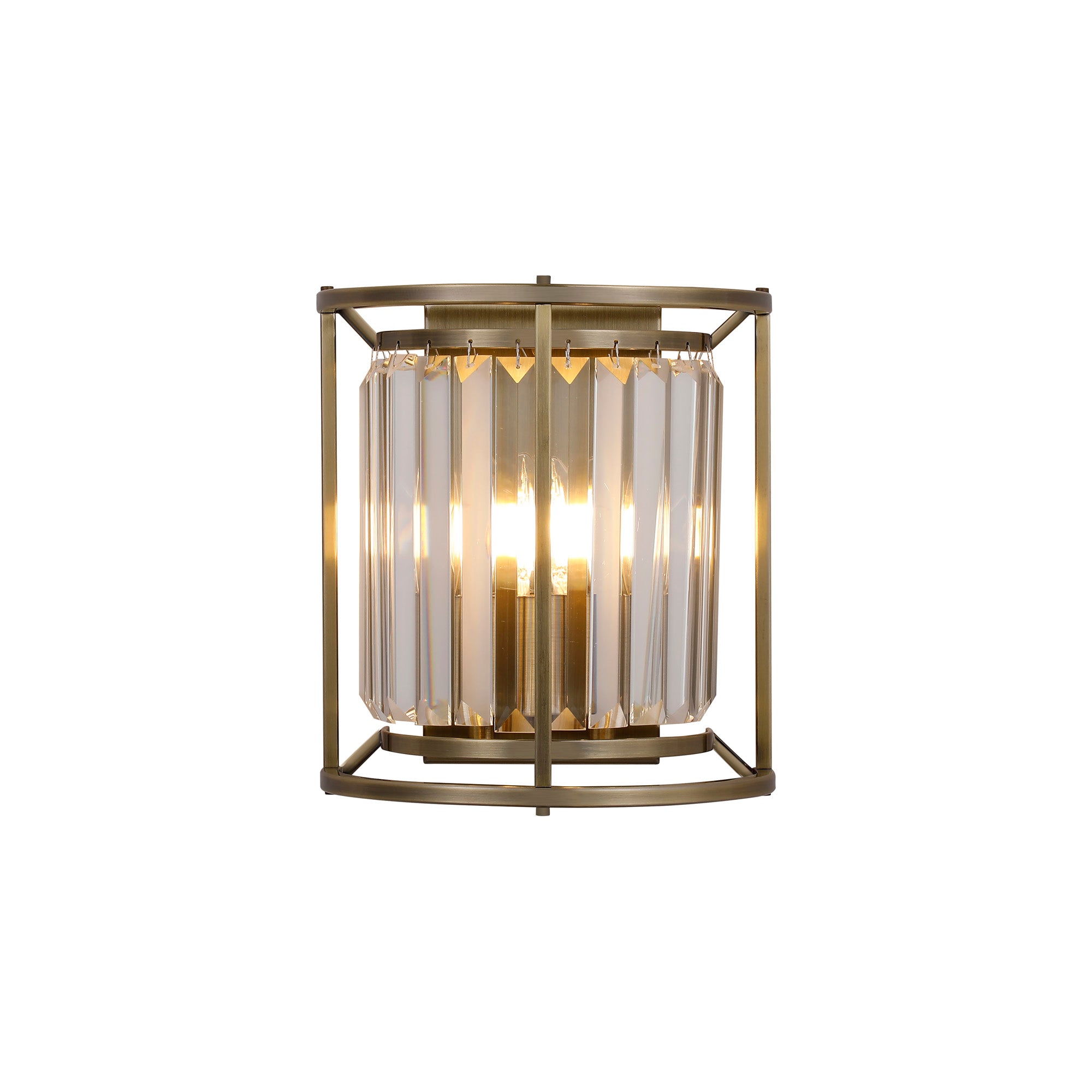 Lightologist Balmoral Wall Lamp Antique Brass / Clear LO191363
