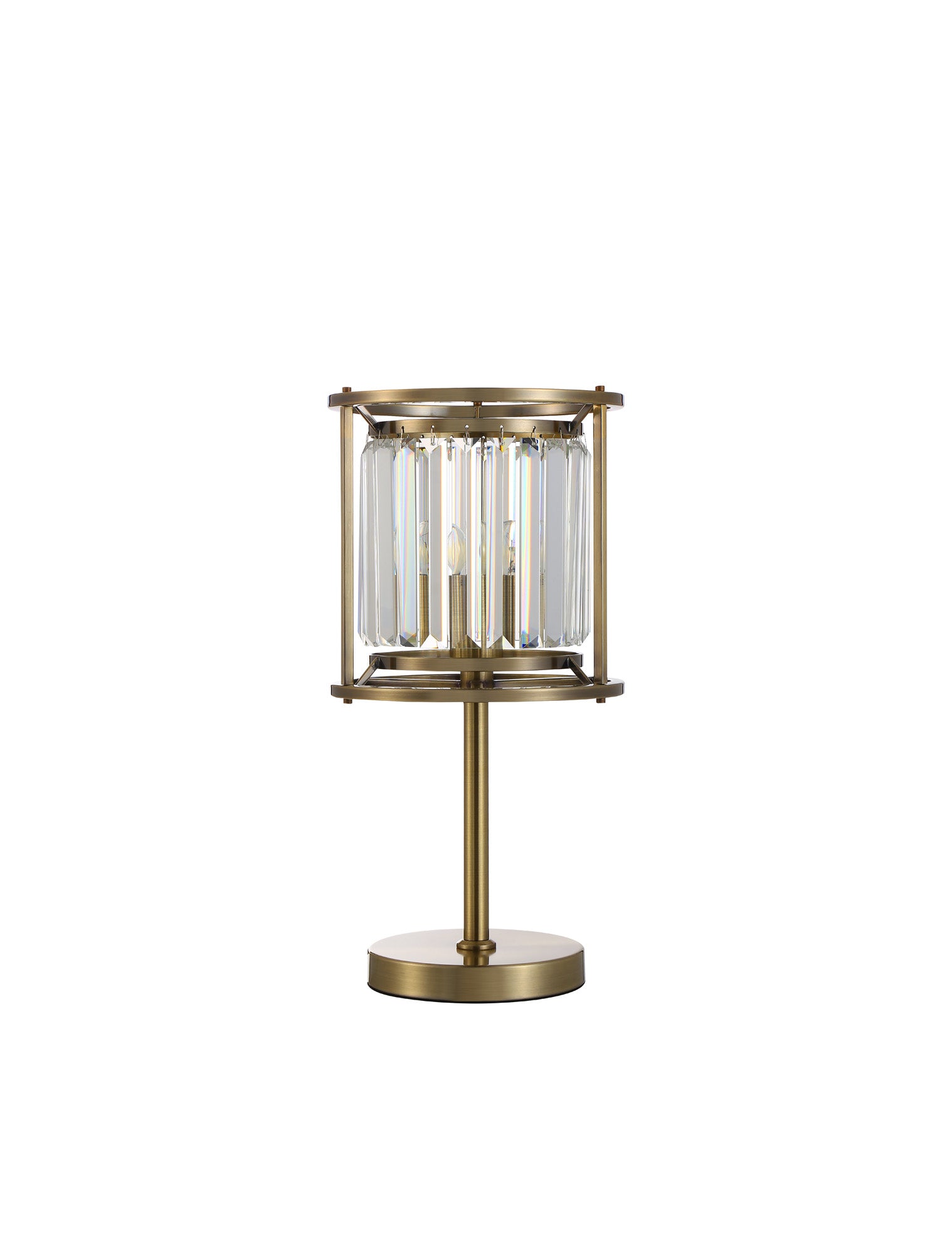 Lightologist Balmoral Table Lamp Antique Brass / Clear LO191373