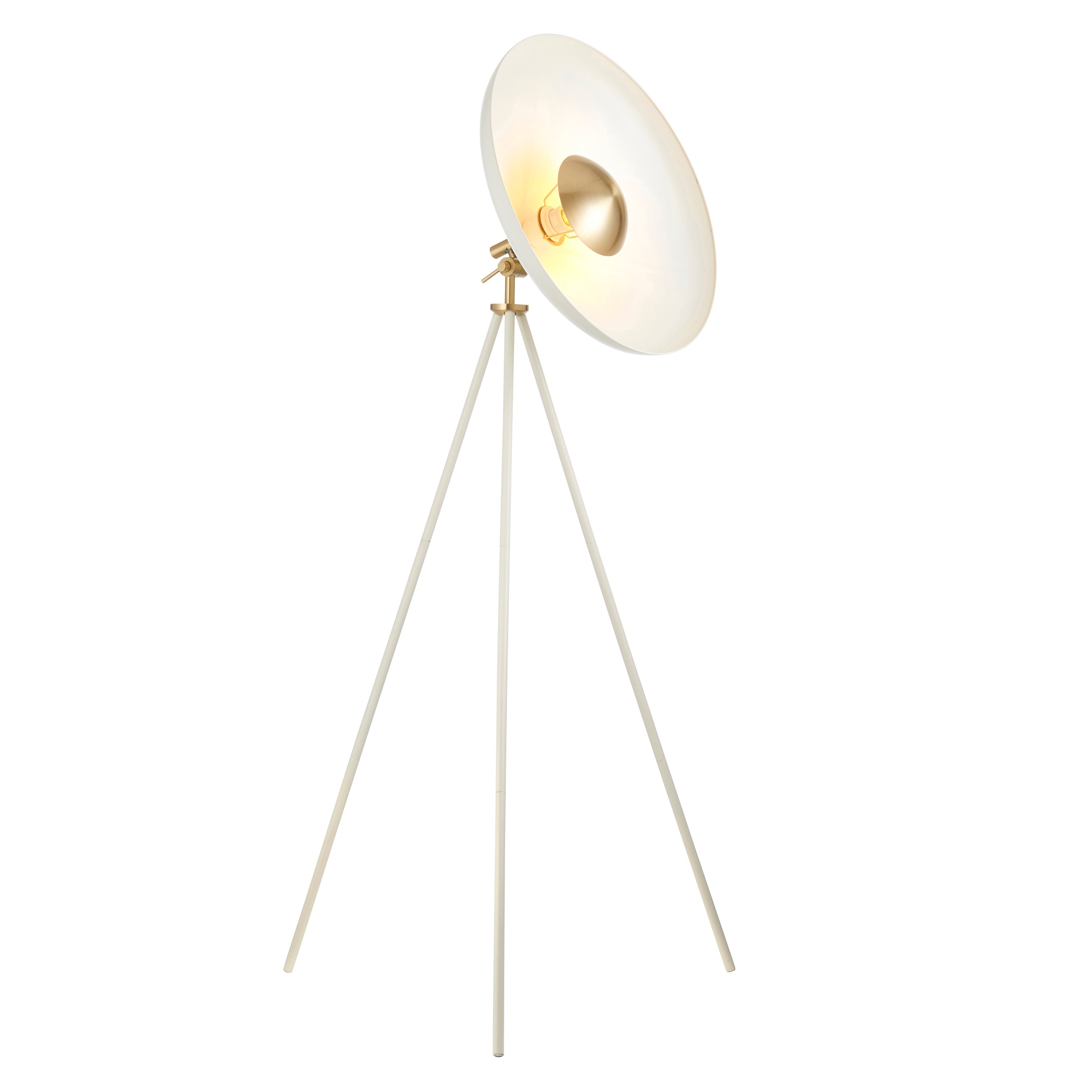 Lightologist Warm white & brushed brass plate Complete Floor Light