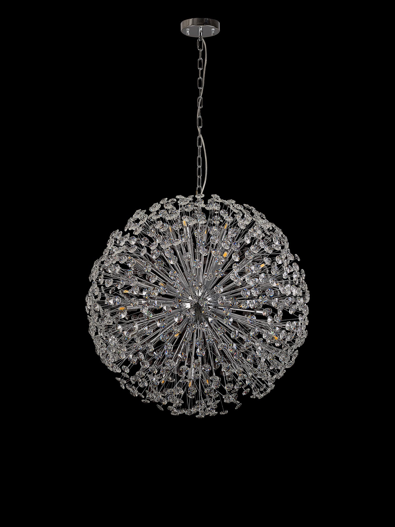 Lightologist Chakkar Pendant 80cm Sphere 24 Light G9 Polished Chrome / Crystal LO199763