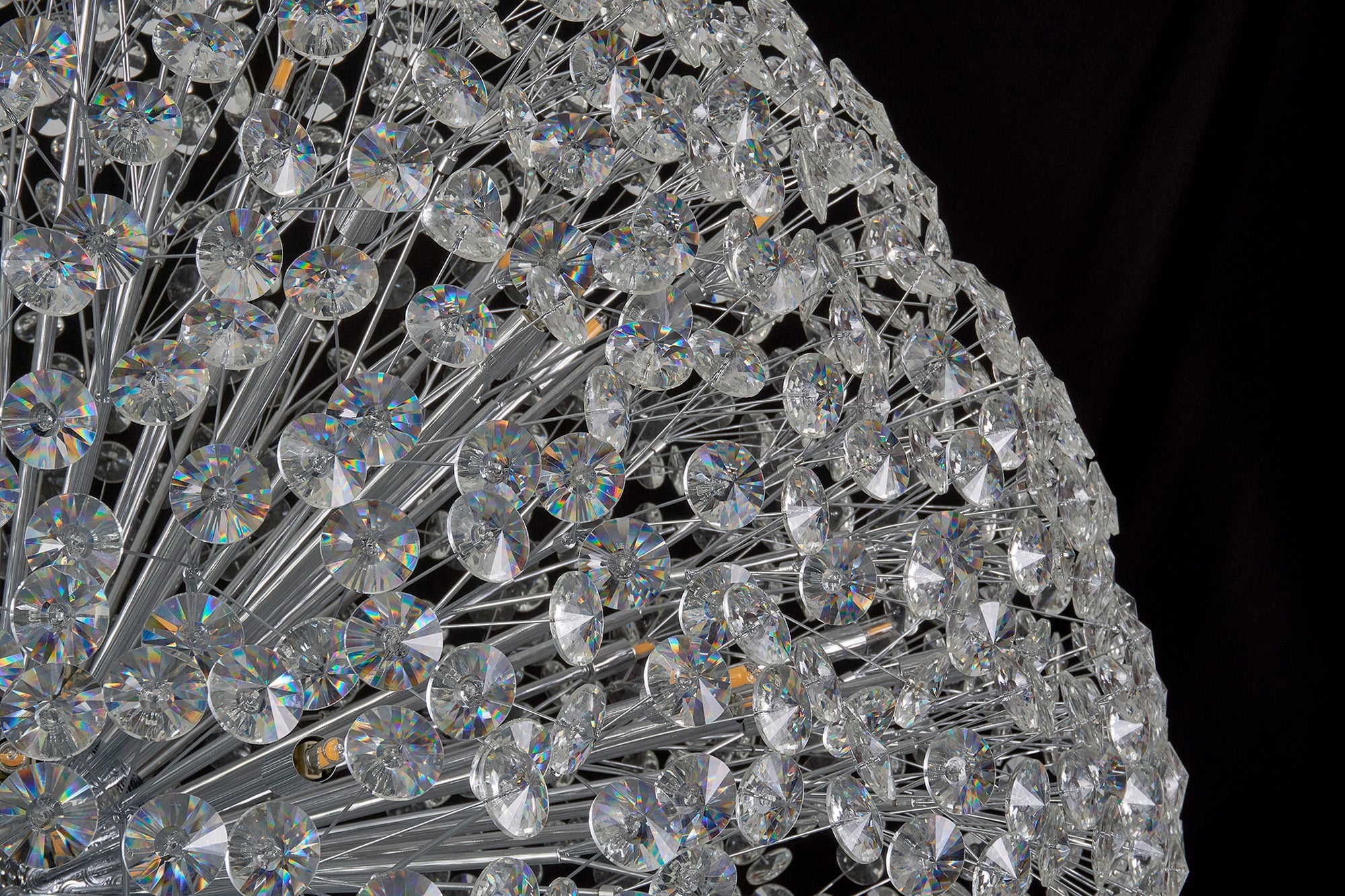 Lightologist Chakkar Pendant 1.5m Sphere 84 Light G9 Polished Chrome / Crystal LO199793