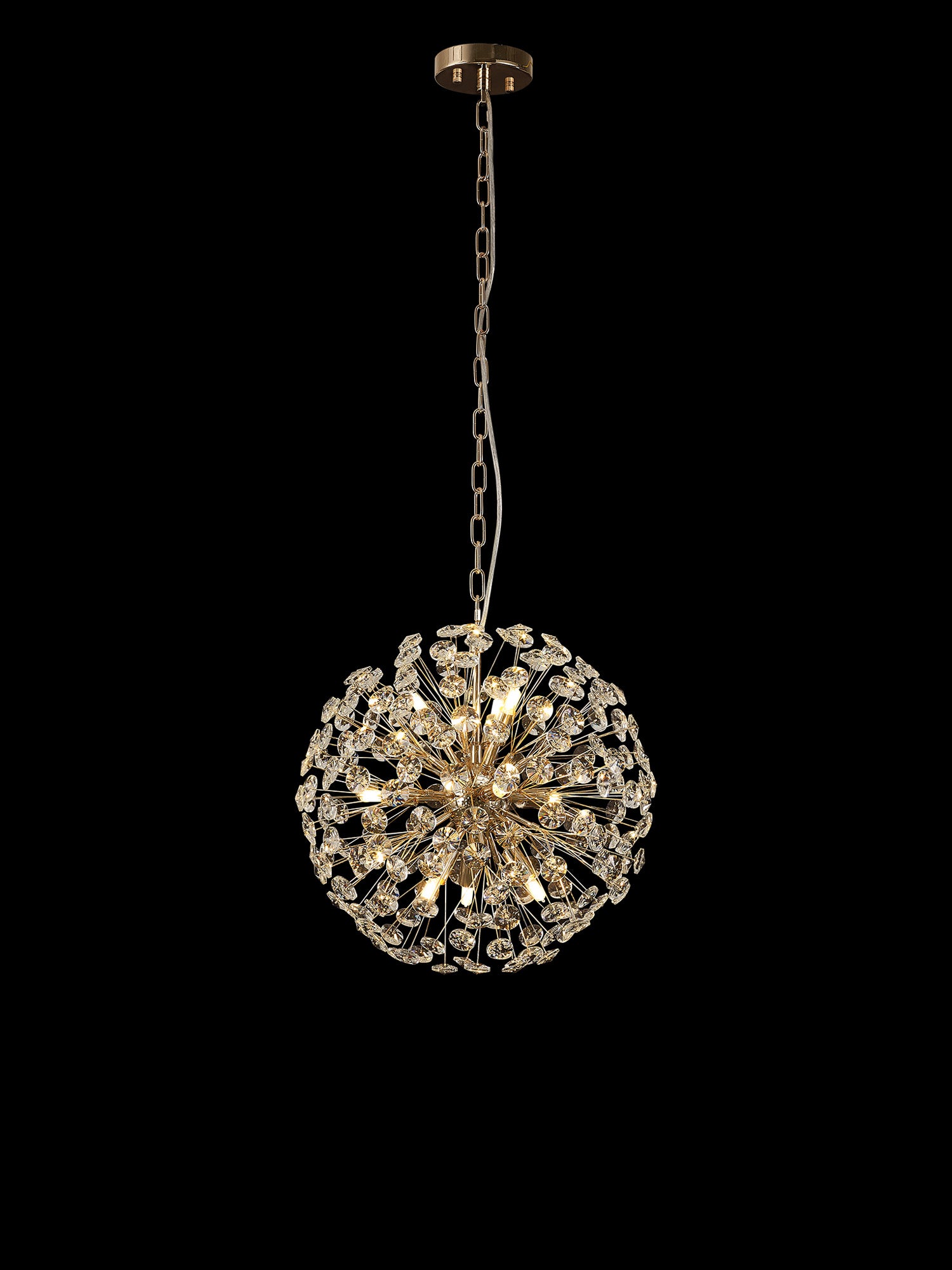 Lightologist Chakkar Pendant 40cm Sphere 9 Light G9 French Gold / Crystal LO199823