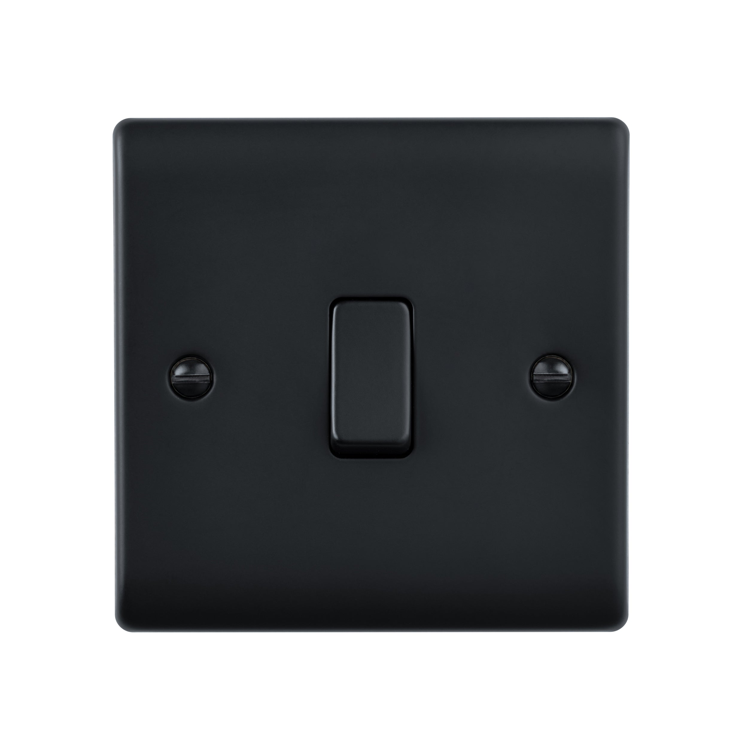 Saxby Raised Screwed 10AX 1G Intermediate Switch - Matt Black RS109BL
