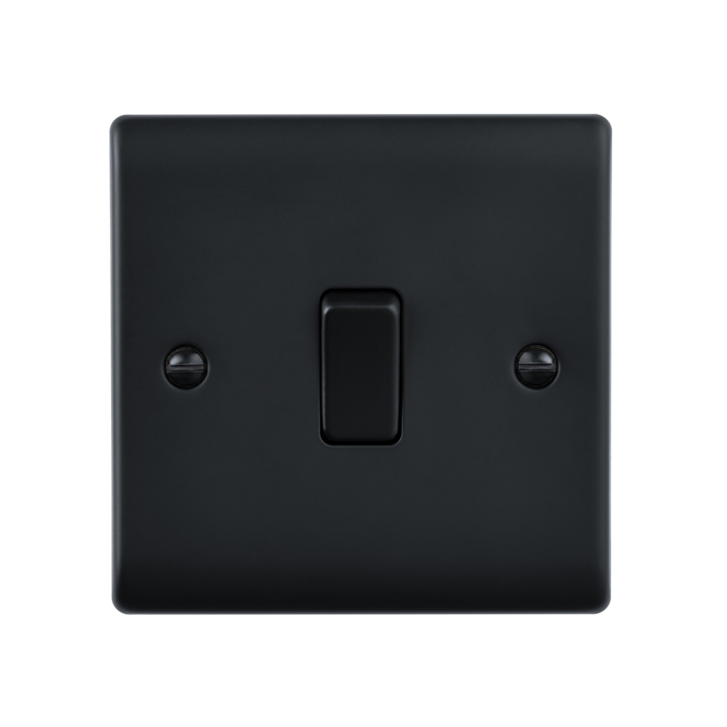 Saxby Raised Screwed 10AX 1G Intermediate Switch - Matt Black RS109BL