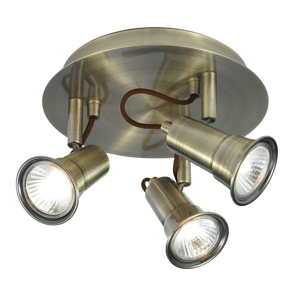 Searchlight Eros - 3Lt Spotlight Disc, Antique Brass 1223Ab