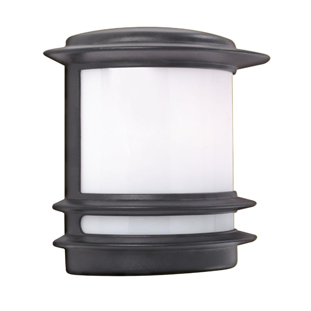 Searchlight Stroud 1Lt Wall Bracket, Black, White Polycarbonate 1812