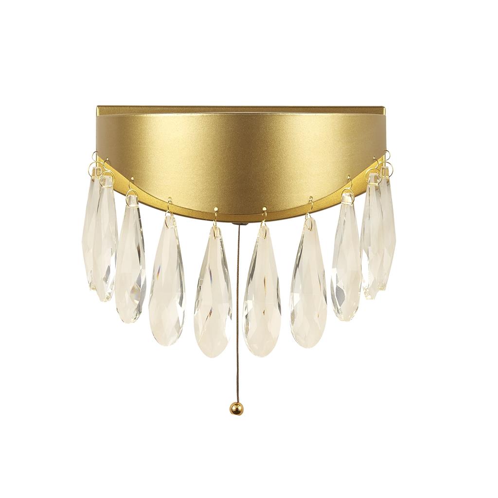 Searchlight Jewel Led Wall Light, Gold With Crystal 19211-2Go