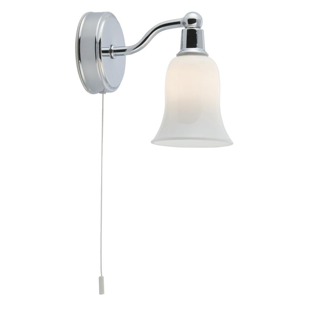 Searchlight Equador Bathroom - Ip44 (G9 Led) 1Lt White Shade Wall Light 2931-1Cc-Led