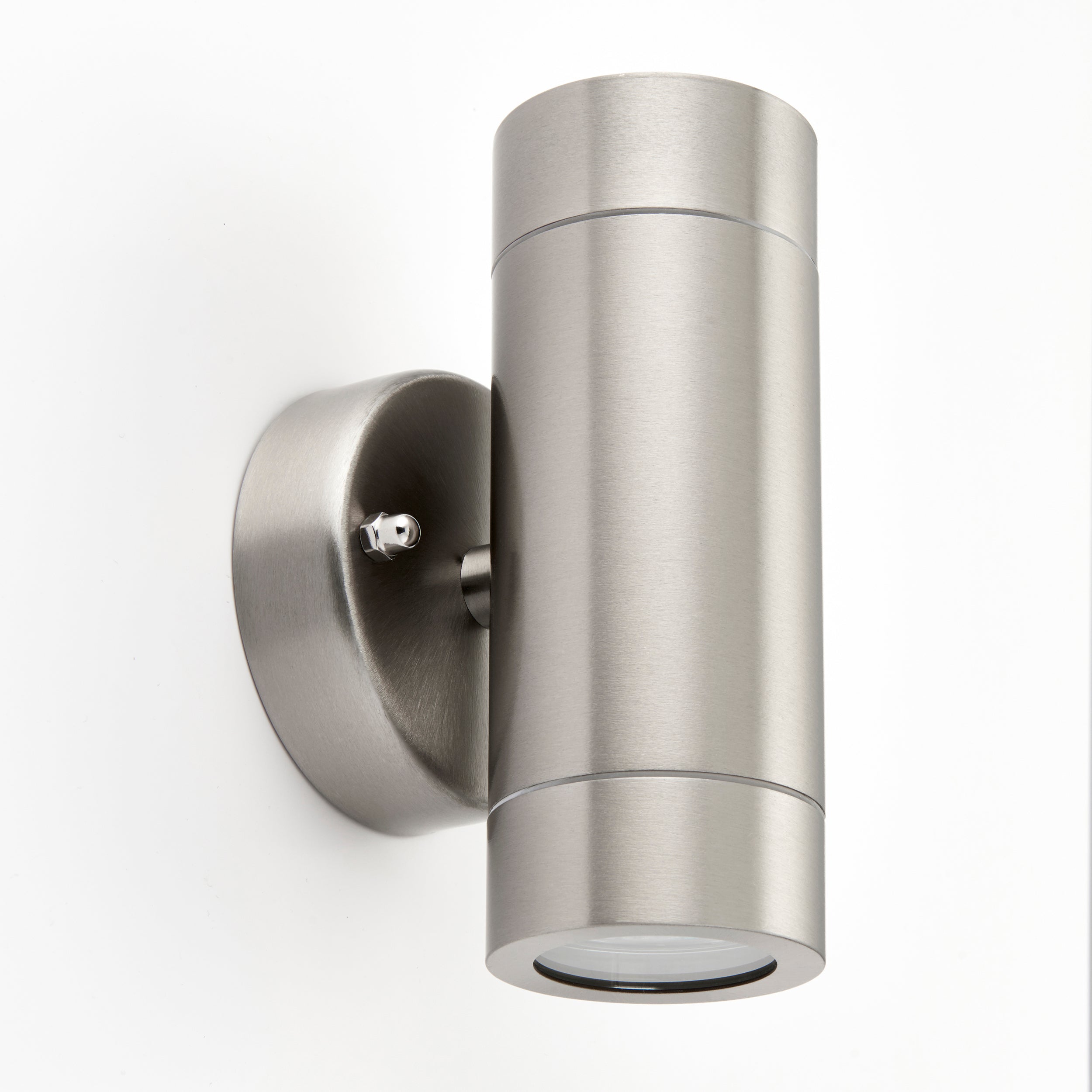 Saxby Palin Brushed Stainless Steel Outdoor Wall Light 2x35W GU10 IP44 - 13802