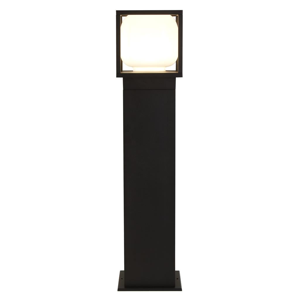 Searchlight Athens Outdoor 1Lt Led Post, Die Cast With Opal Shade 38141-650