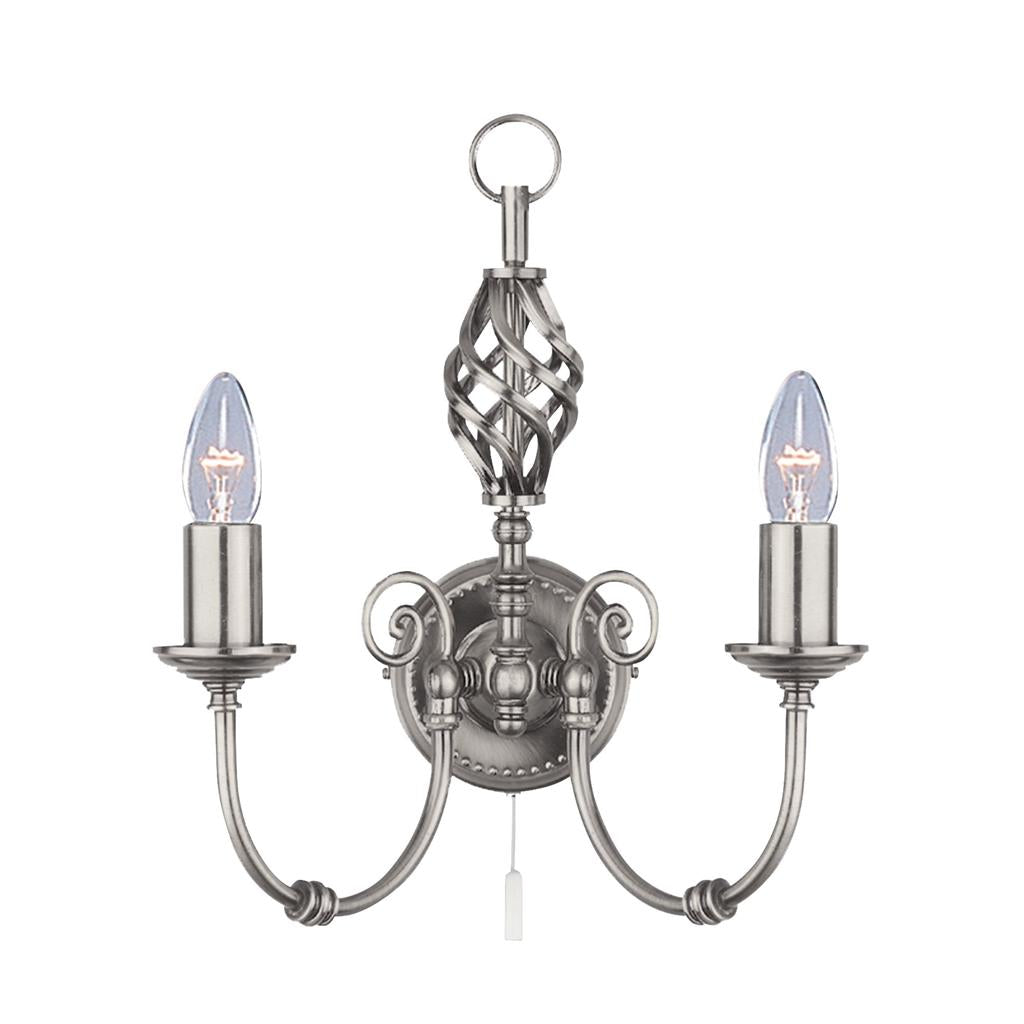 Searchlight Zanzibar 2Lt Satin Silver Wb 4489-2