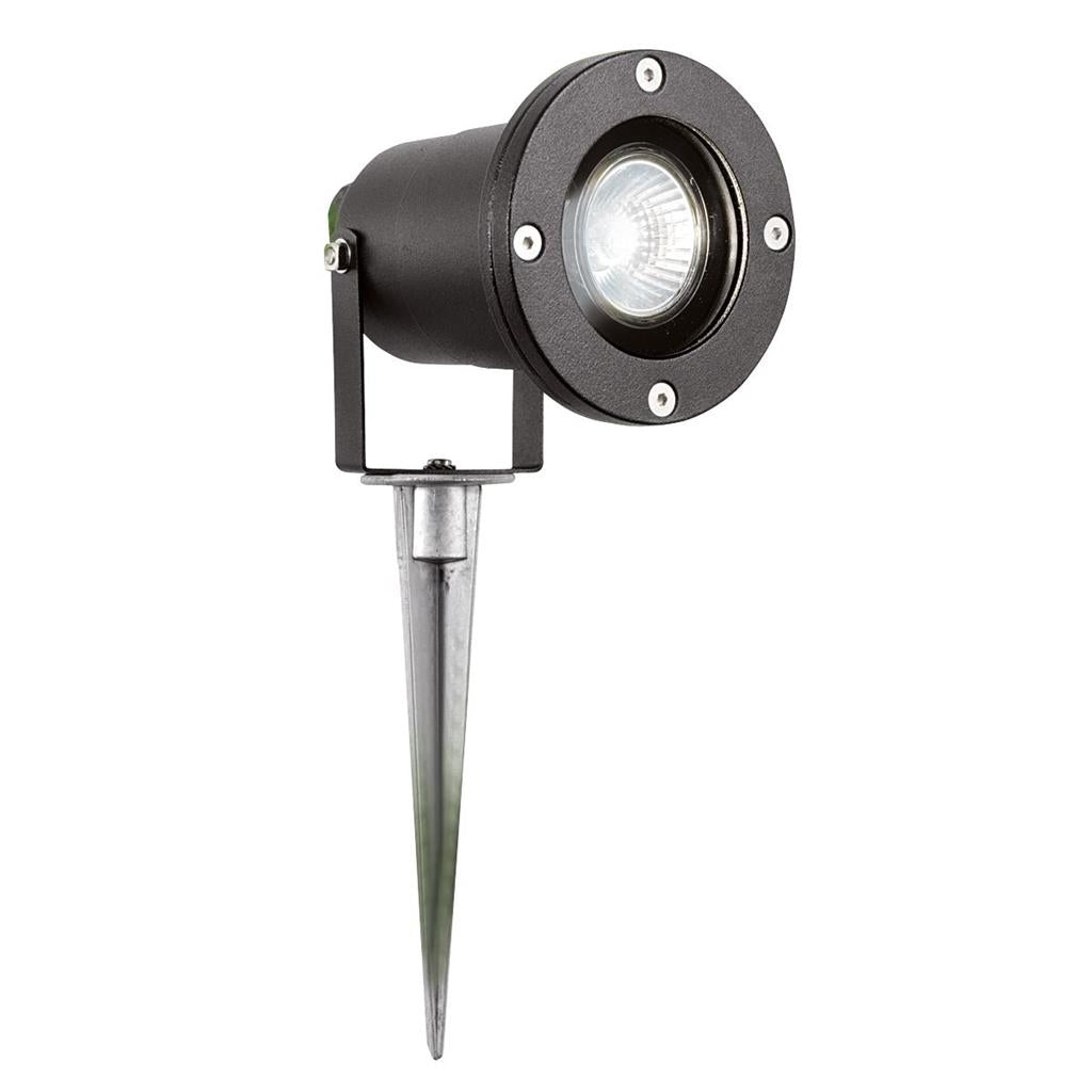 Searchlight Outdoor & Porch (Gu10 Led) - Black Directional Spike Light 5001Bk-Led