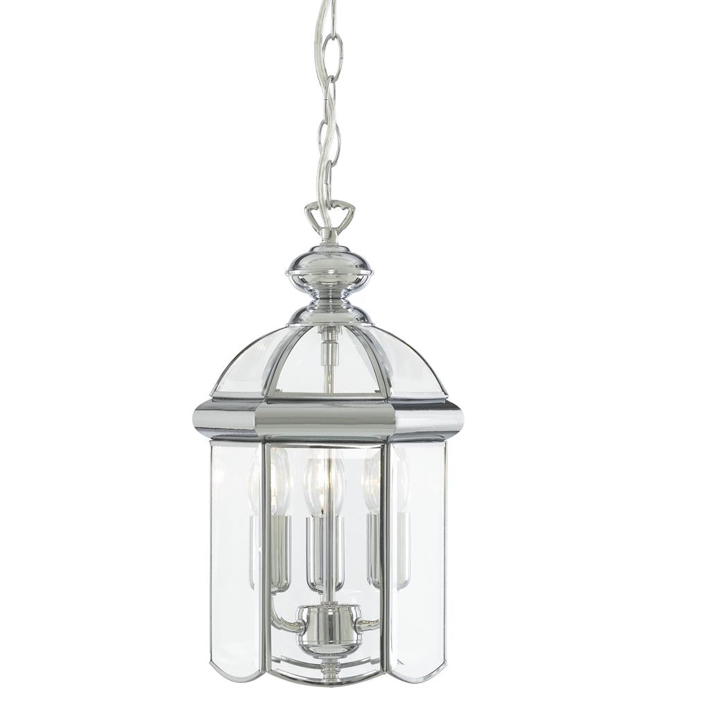Searchlight Bevelled Lantern Chrome Bevelled Glass Domed 3Lt 5133Cc
