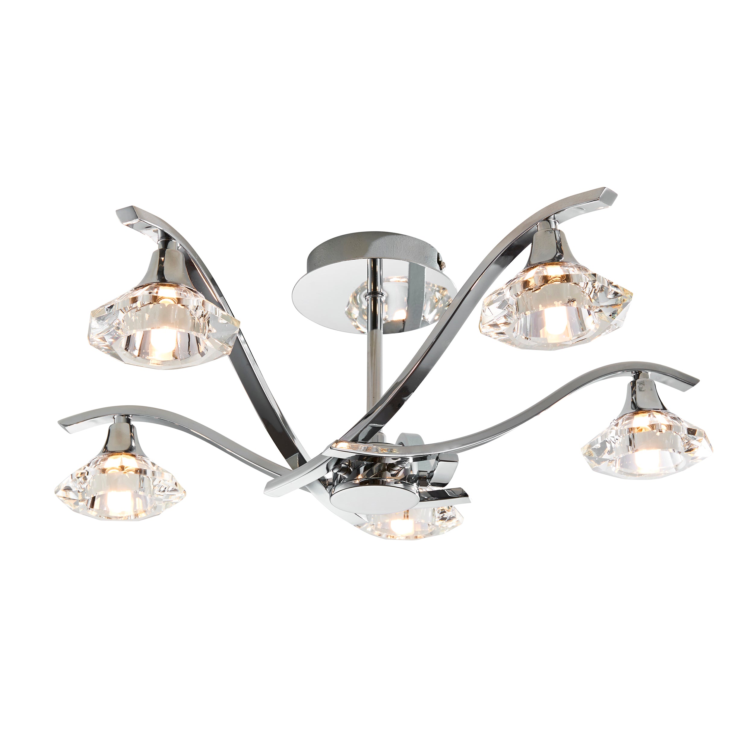 Endon Langella 5lt Semi flush Light LANGELLA-5CH