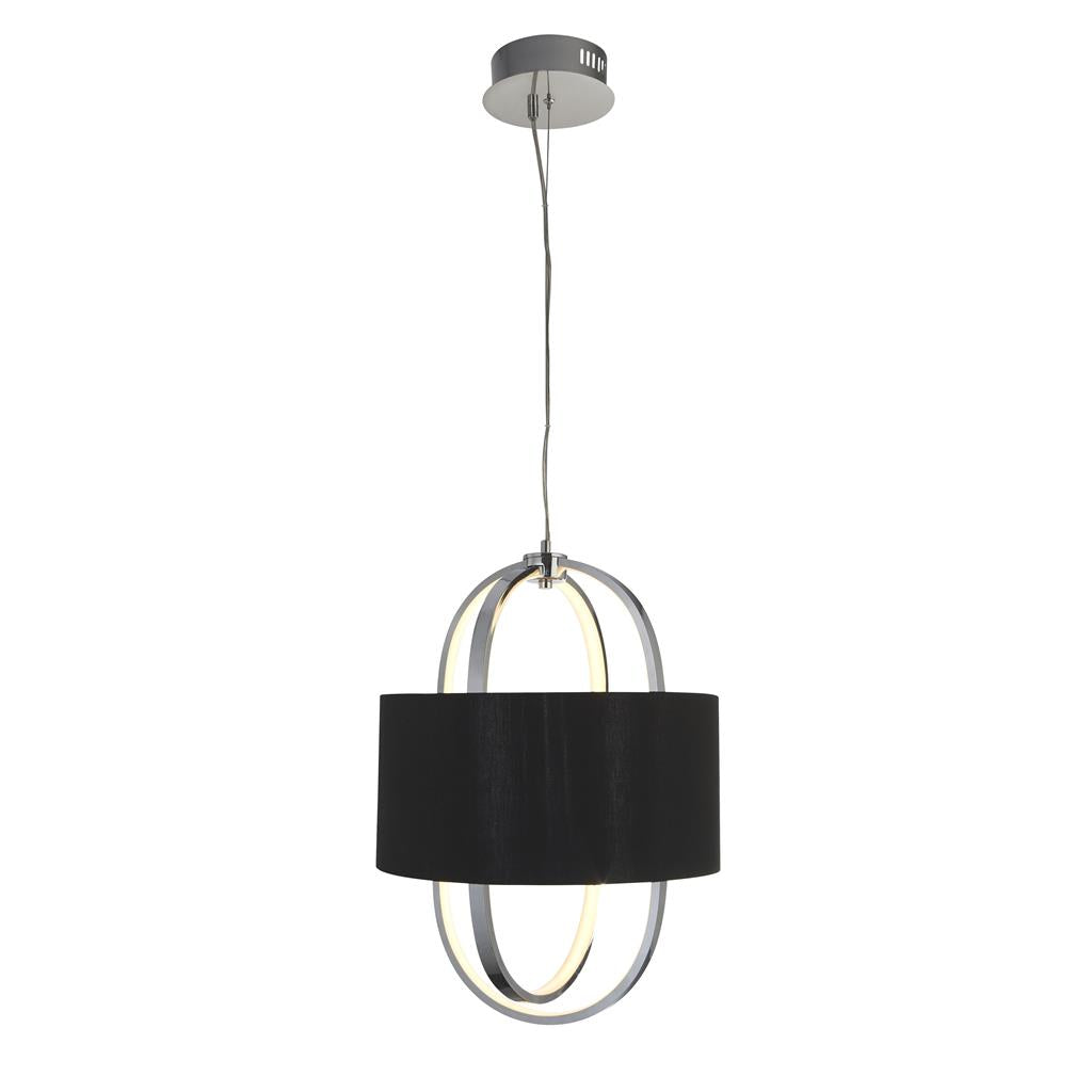 Searchlight Madrid Led Pendant With Black Shade 62802Cc