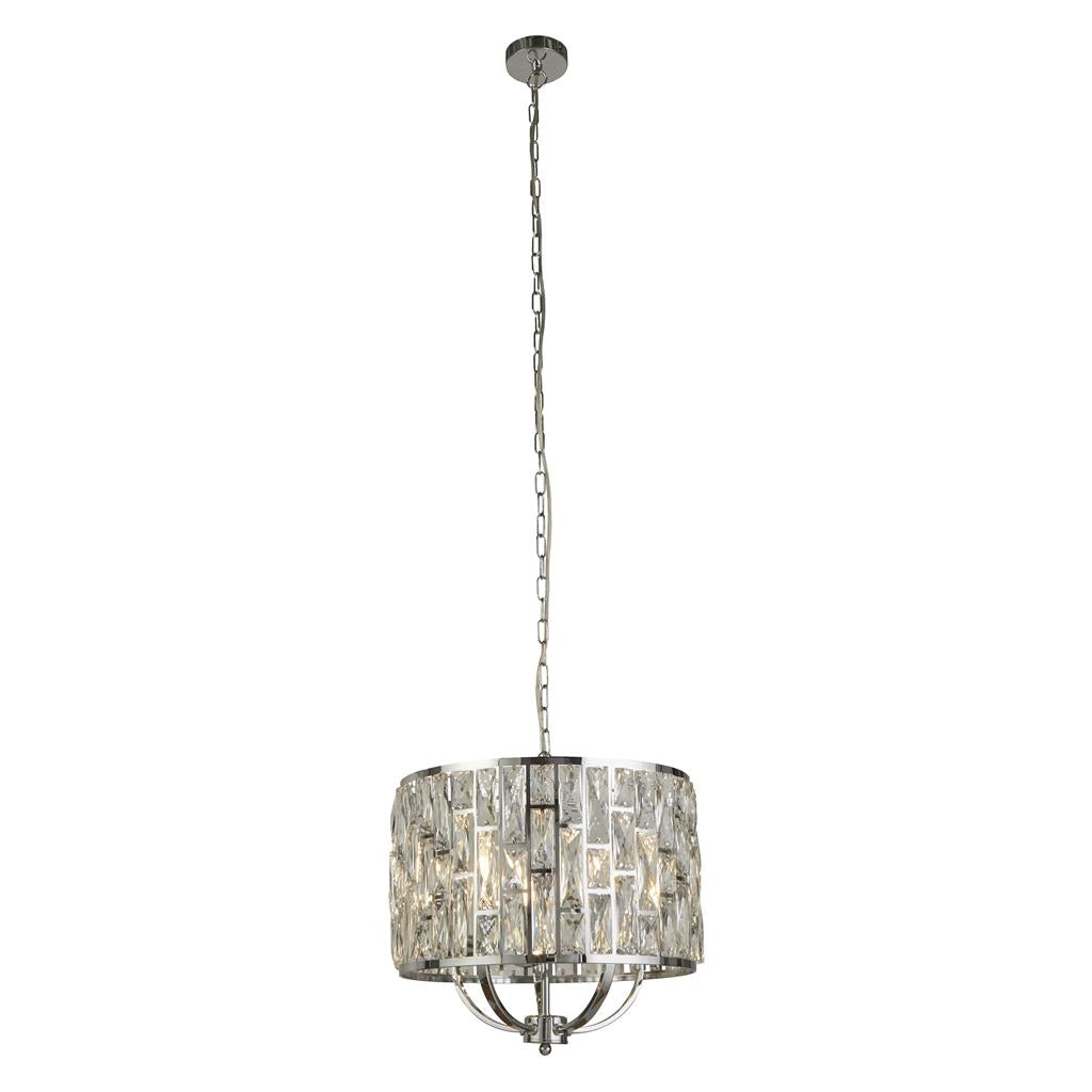 Searchlight Bijou 5Lt Chrome Pendant With Crystal Glass 6585-5Cc