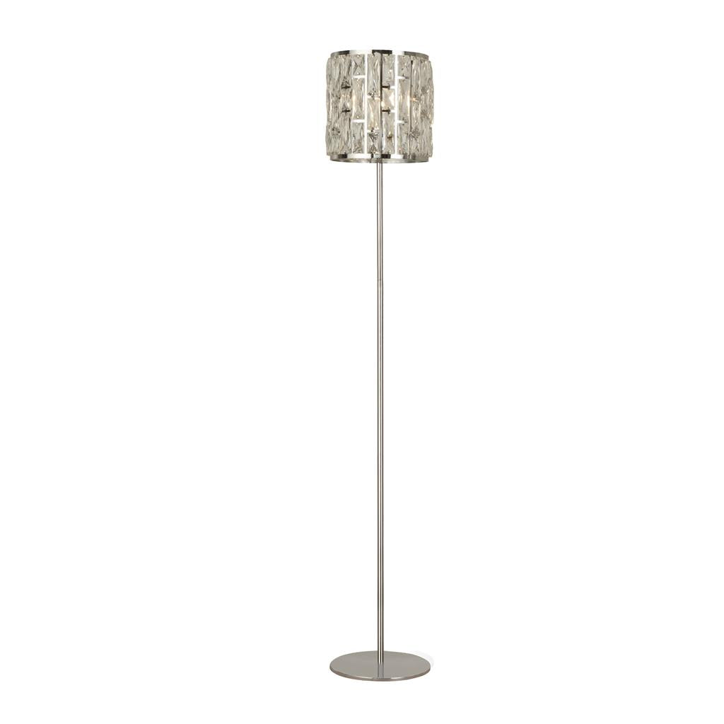 Searchlight Bijou 1Lt Chrome Floor Lamp With Crystal Glass 6589Cc