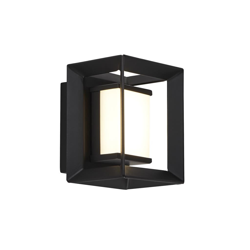 Searchlight Chaplin Rectangular Led Wall Light, Matt Black - 100Mm 74303-1Bk