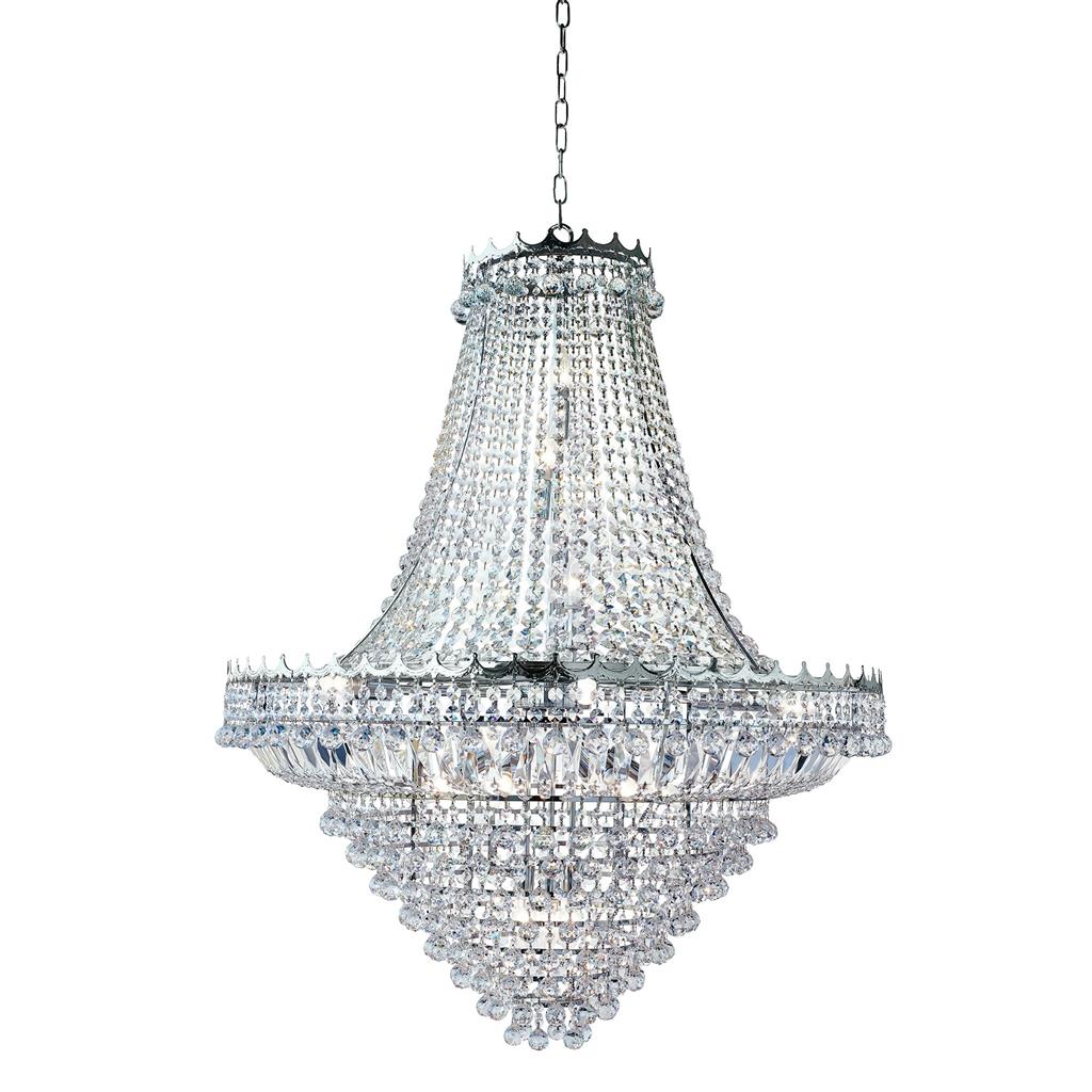 Searchlight Versailles - 19Lt (Dia 1022Cm) Clear Crystal Chandelier, Chrome Frame 9112-102Cc