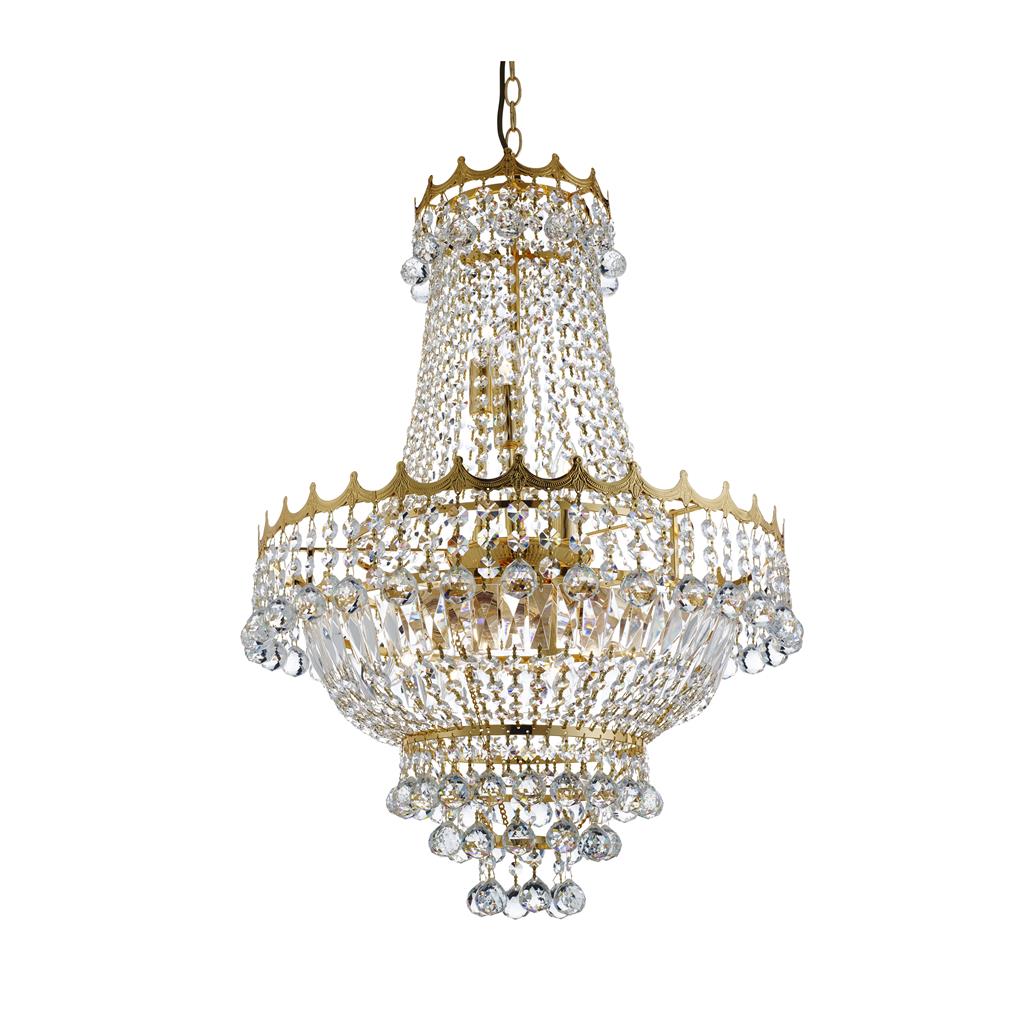 Searchlight Versailles - 9Lt 52Cm Gp Crystal Chandelier 9112-52Go