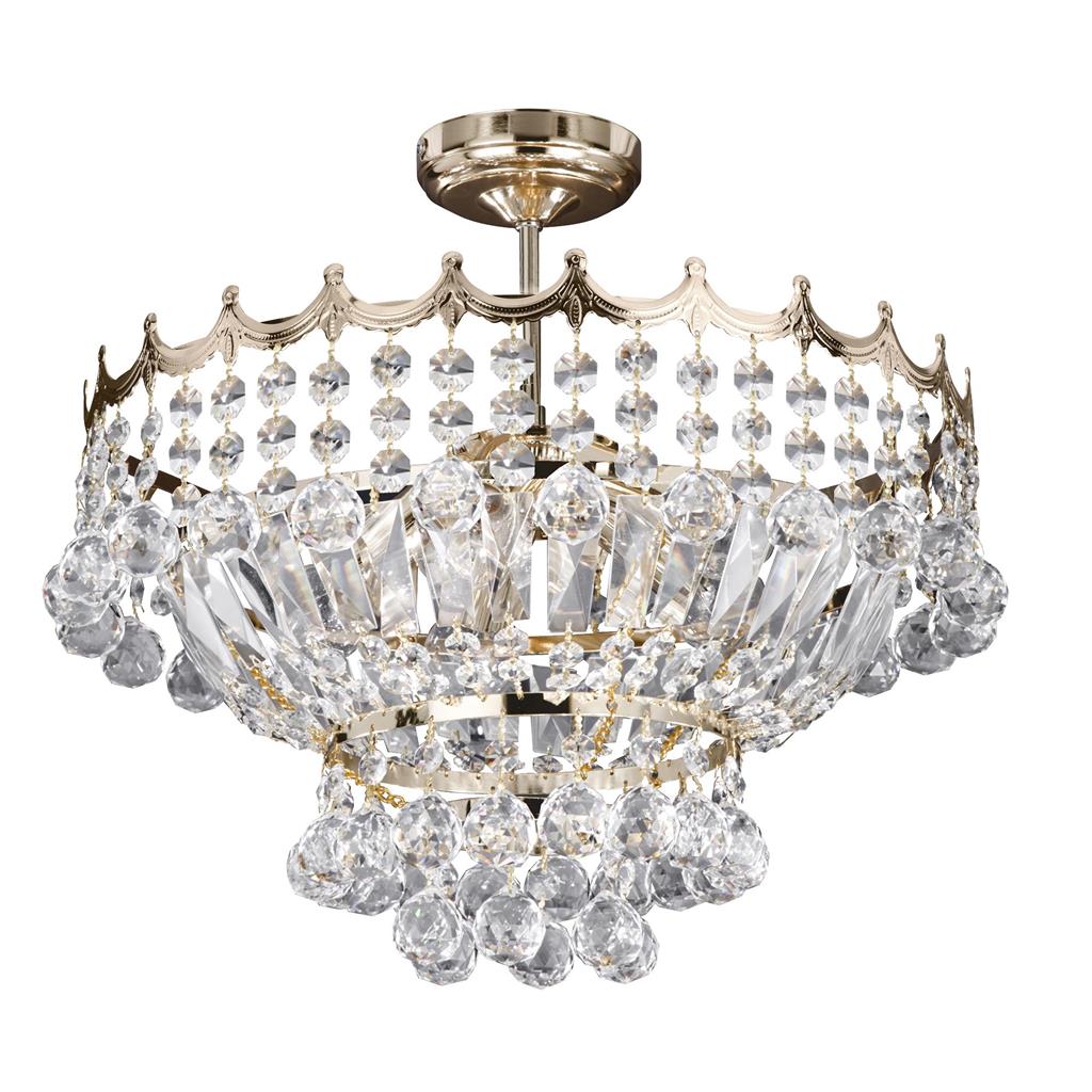 Searchlight Versailles - 5Lt 39Cm Gp Crystal Chandelier 9113-39Go