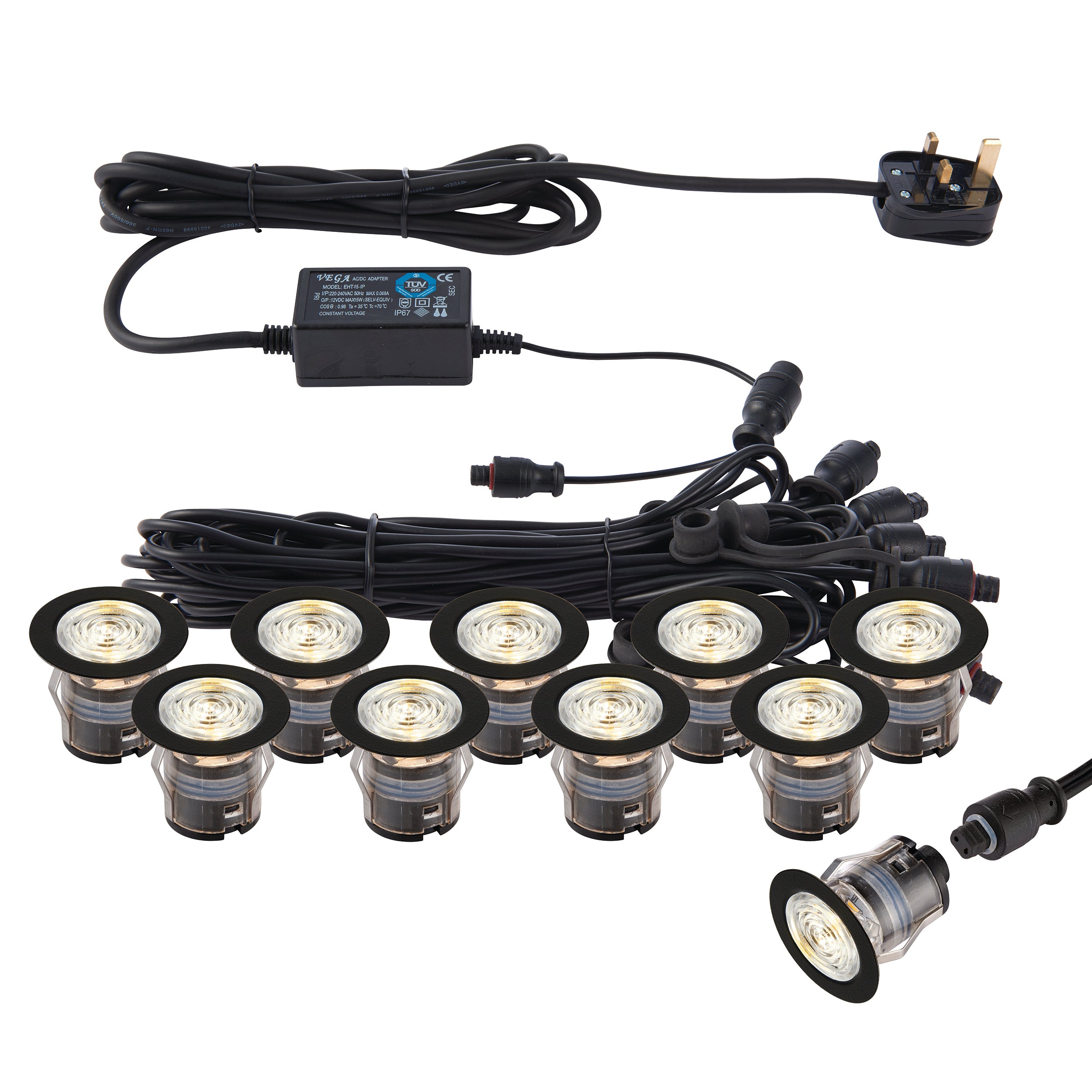 Saxby Lighting IkonPRO CCT 3000K/4000K 35mm kit black IP67 0.75W 99765