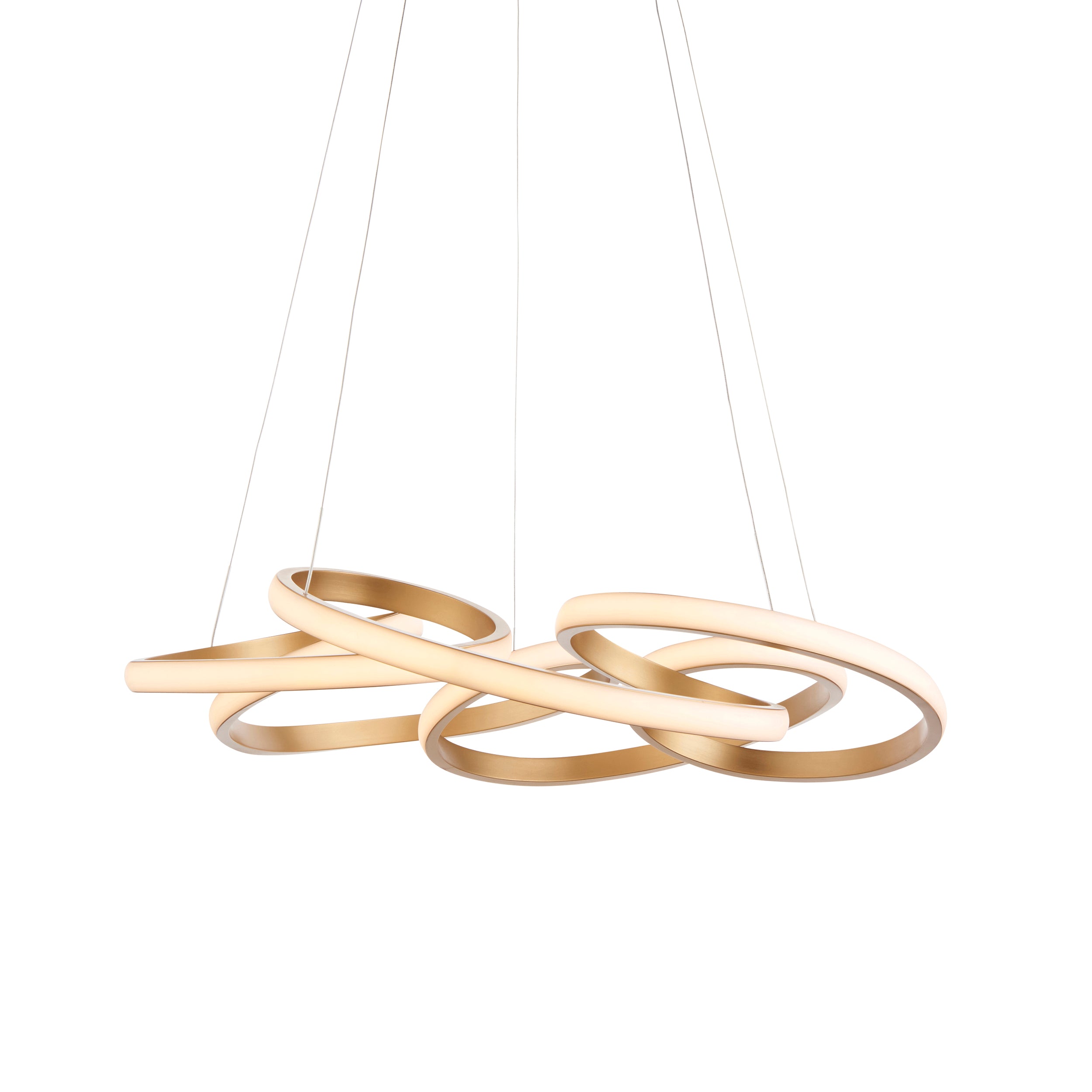 Lightologist Satin gold paint & white silicone Single Pendant Light WIN13101561