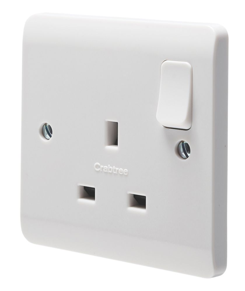 Crabtree Instinct 13A Dp 1G Switched Socket Dual Earth Cr1304/D