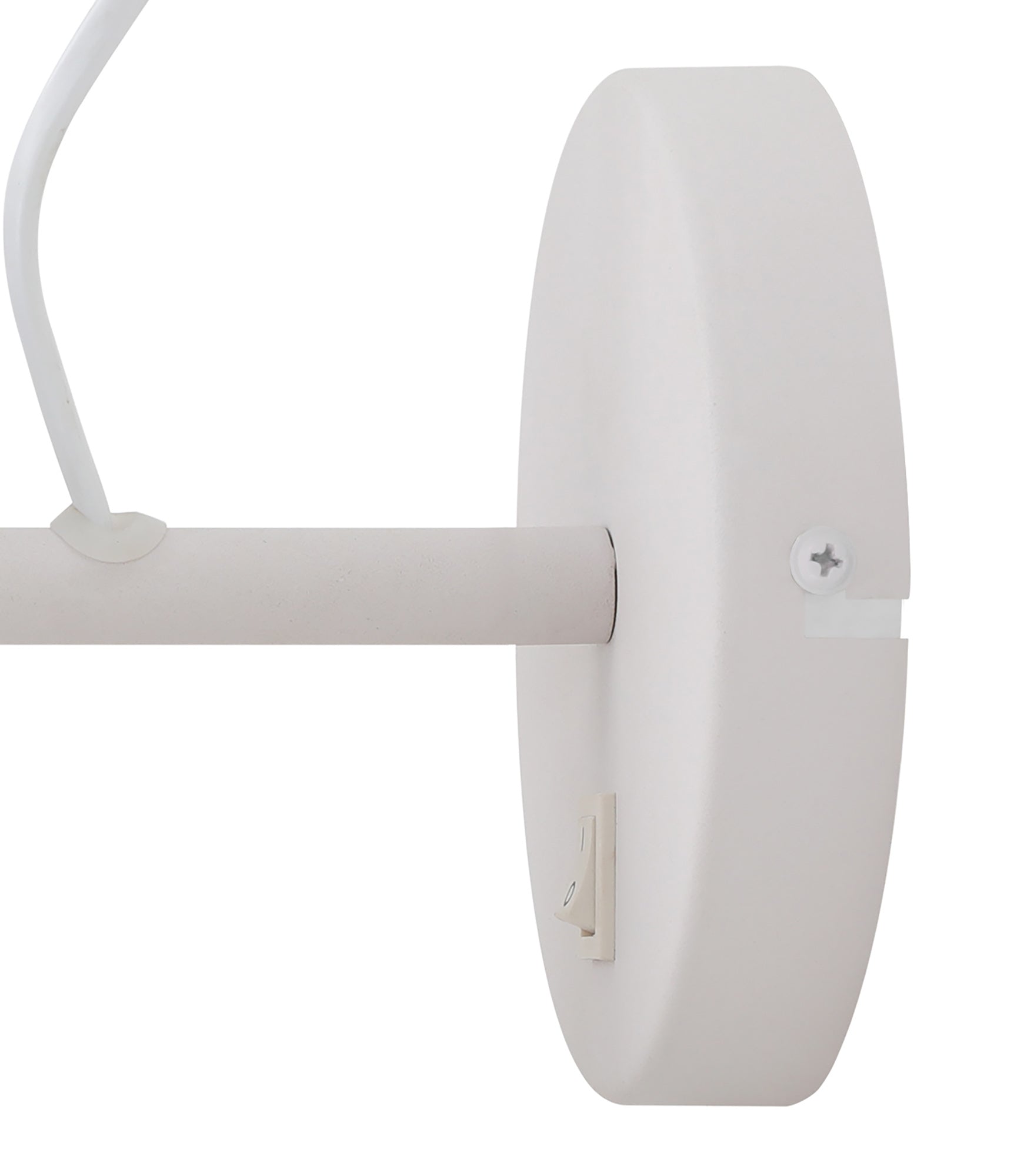 Banker Adjustable Wall Lamp Switched, 1 x E27, Sand White/Satin Nickel/White