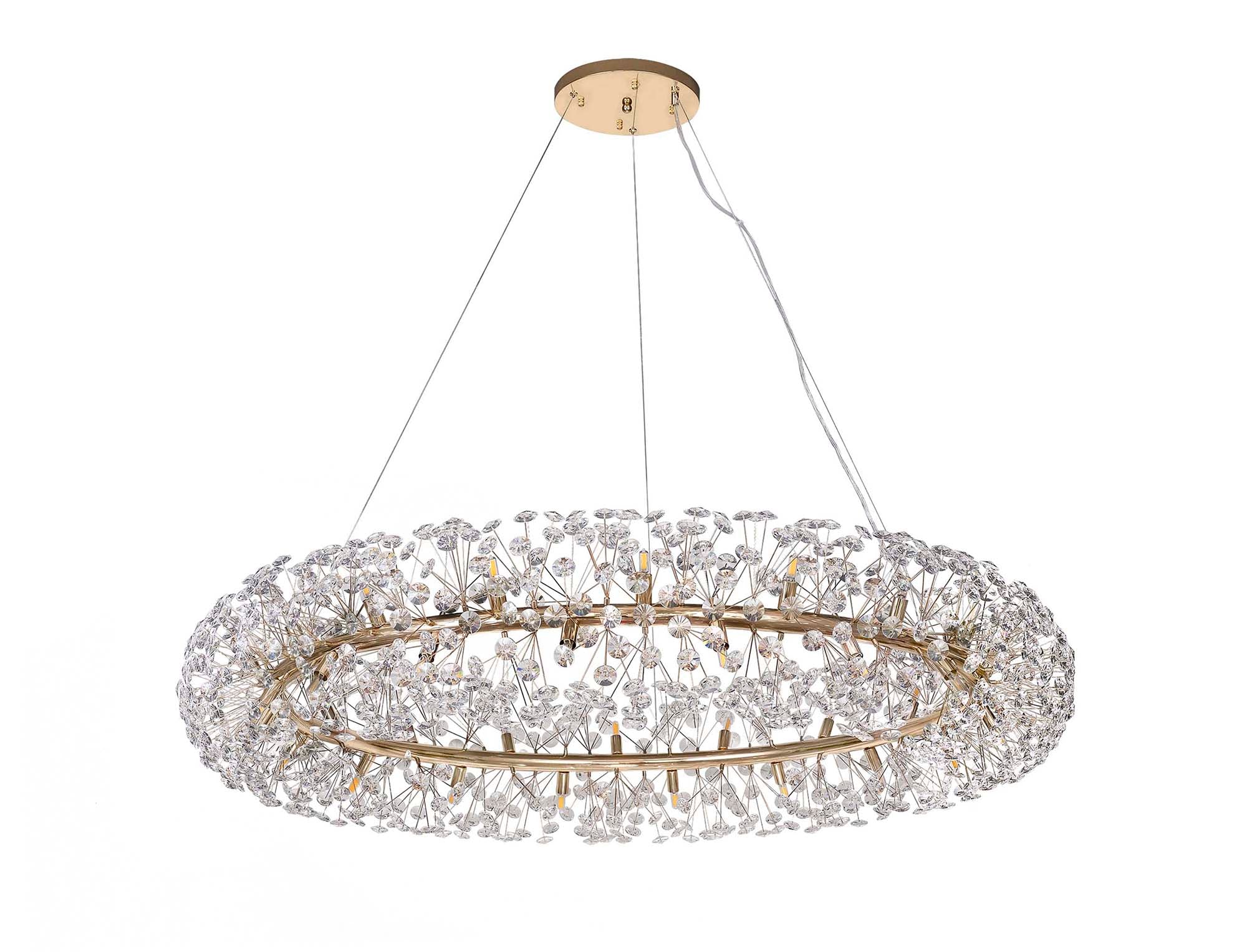Chakkar Pendant 36 Light G9 French Gold/Crystal, Item Weight:19.4kg LO183853