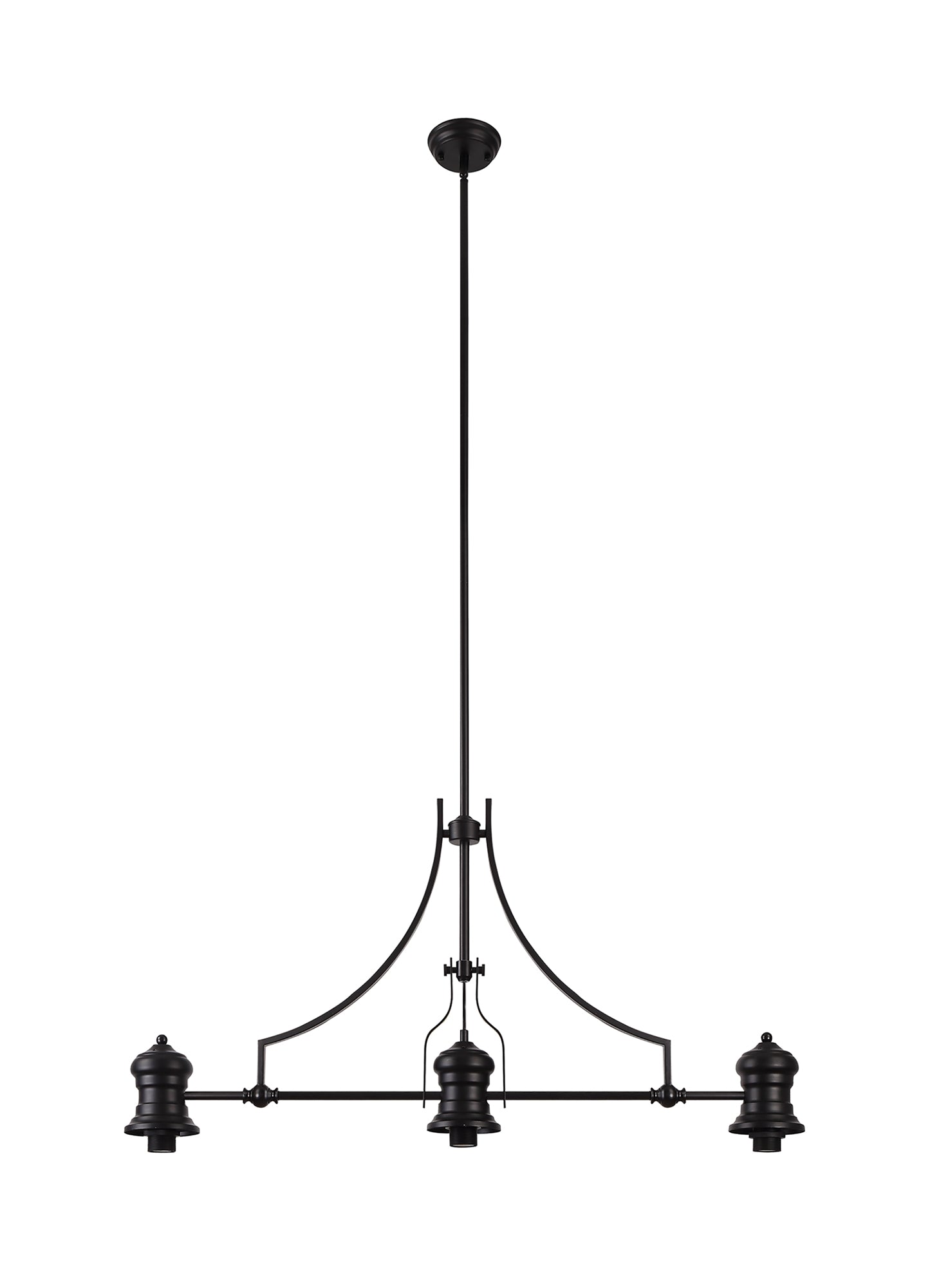 Docker Frame Only Linear Pendant, 3 x E27,Matt Black LO183823