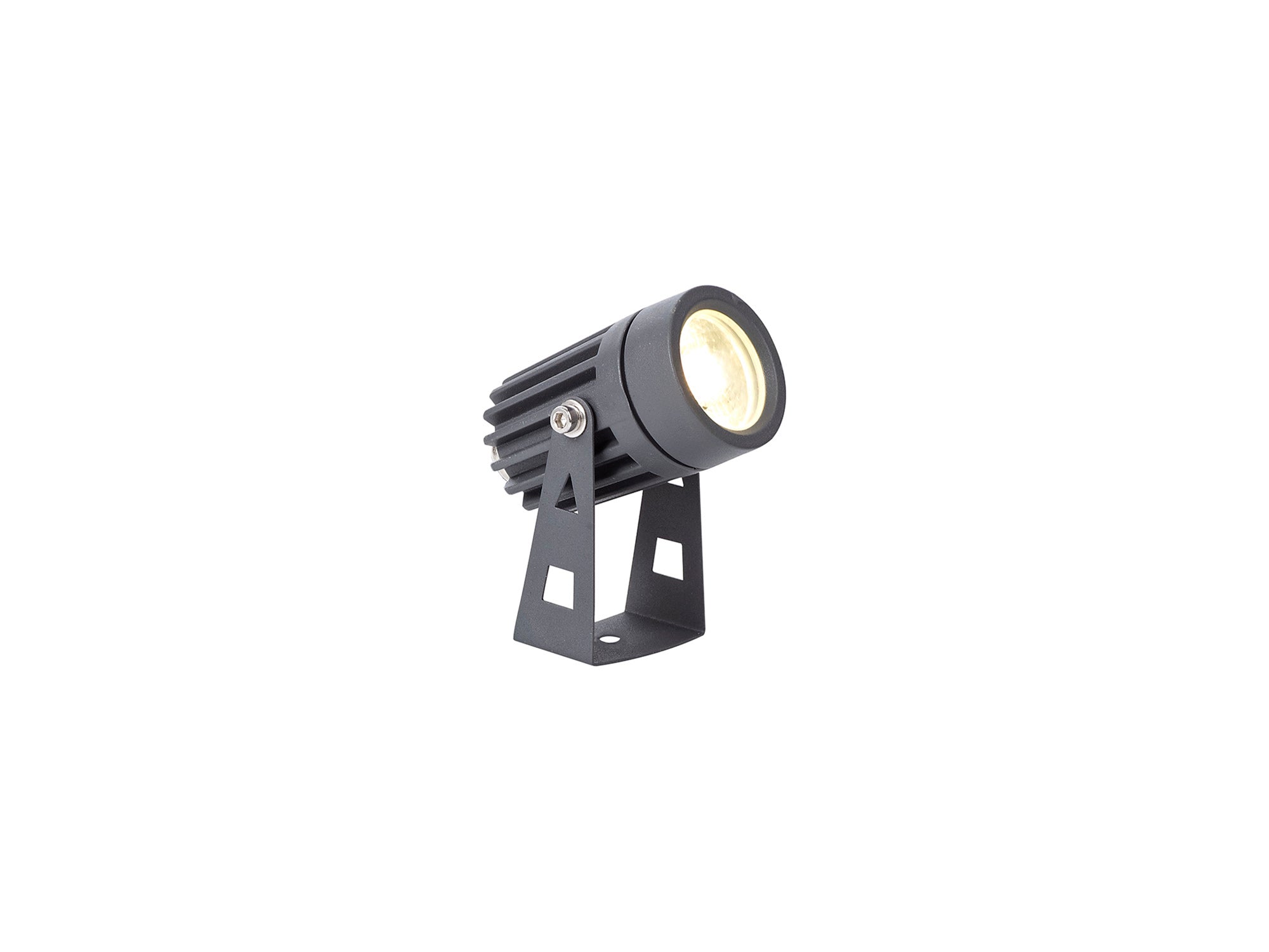 Lightologist Fidel Spike/Wall Light, 1 x 3W LED, 3000K, 210lm, 30 Degree, IP65, Grey/Black, c/w 2m Cable, 3yrs Warranty LO181753
