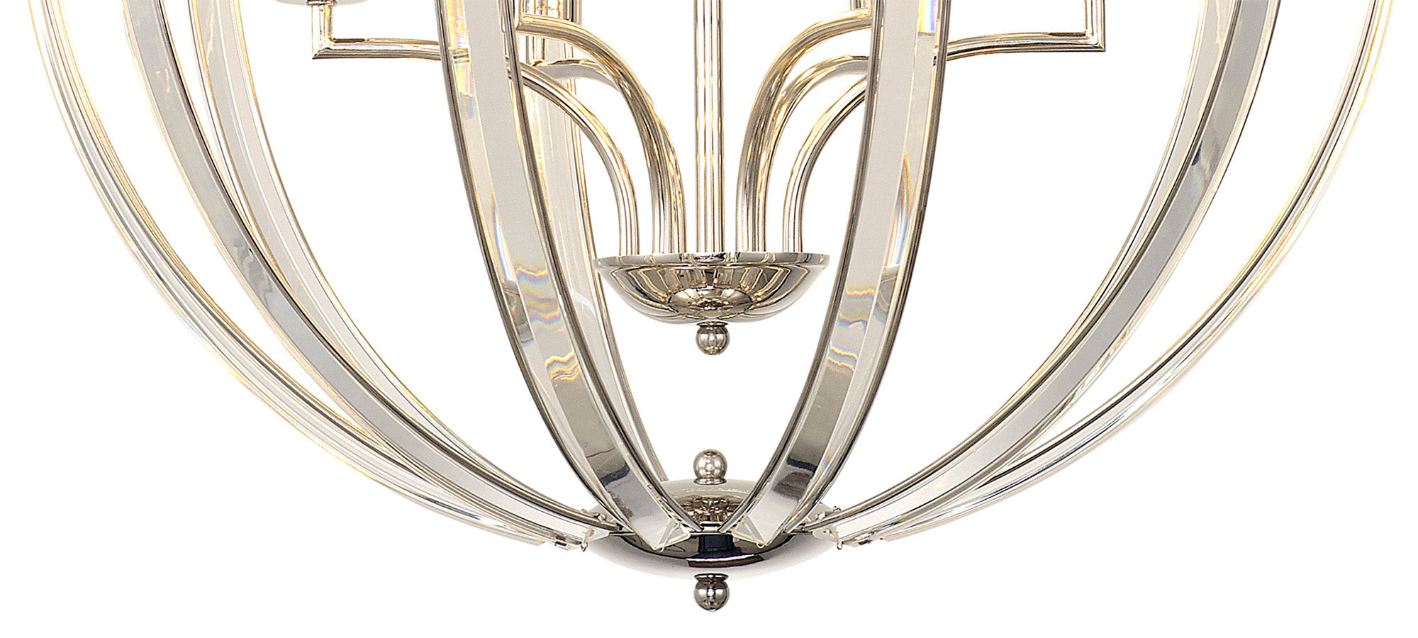 Lightologist Gol Large Round 6 Light Pendant Polished Nickel LO184253