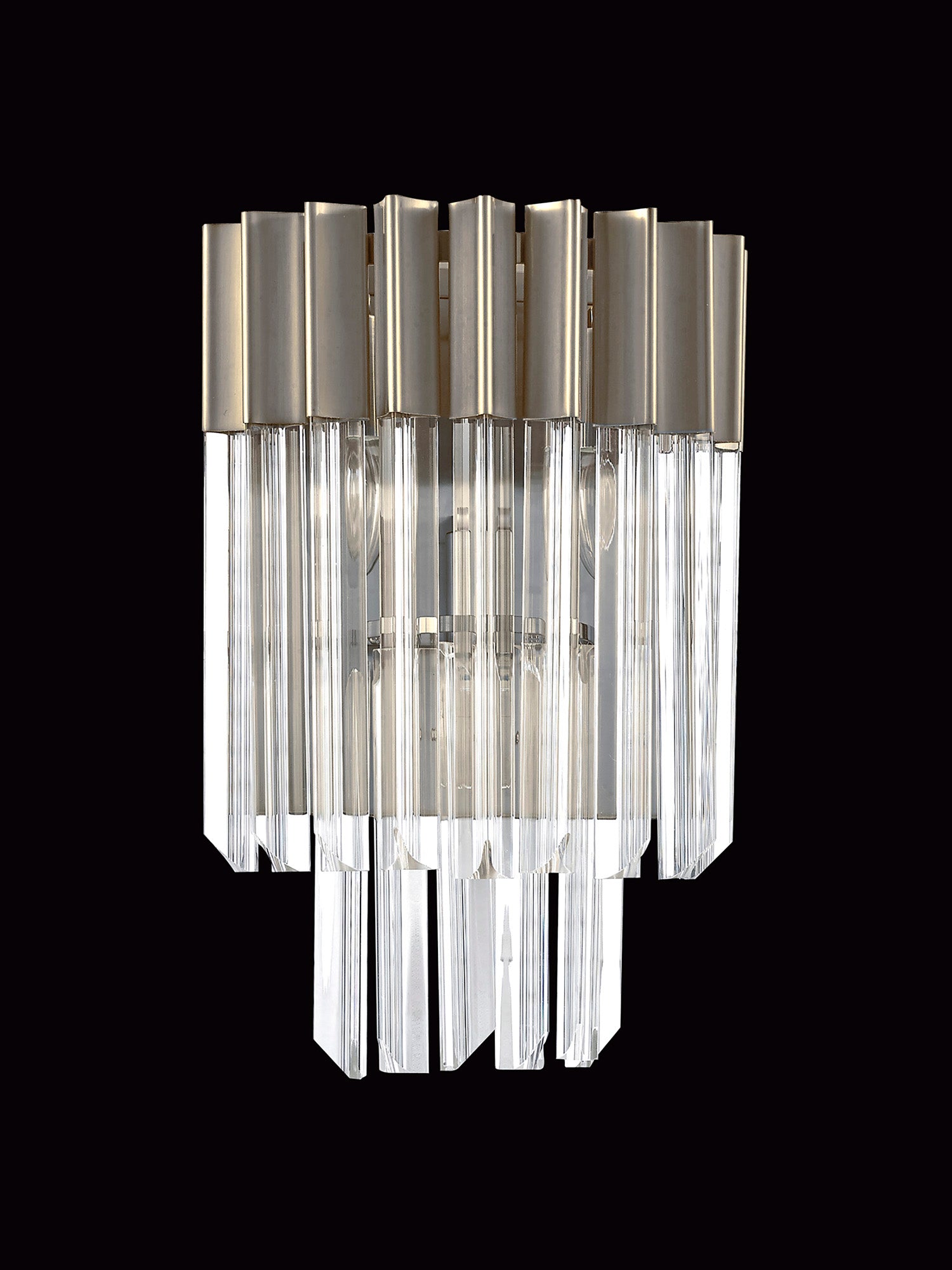 Knightsbridge Wall 3 Light E14, Polished Nickel/Clear Glass - LO182393