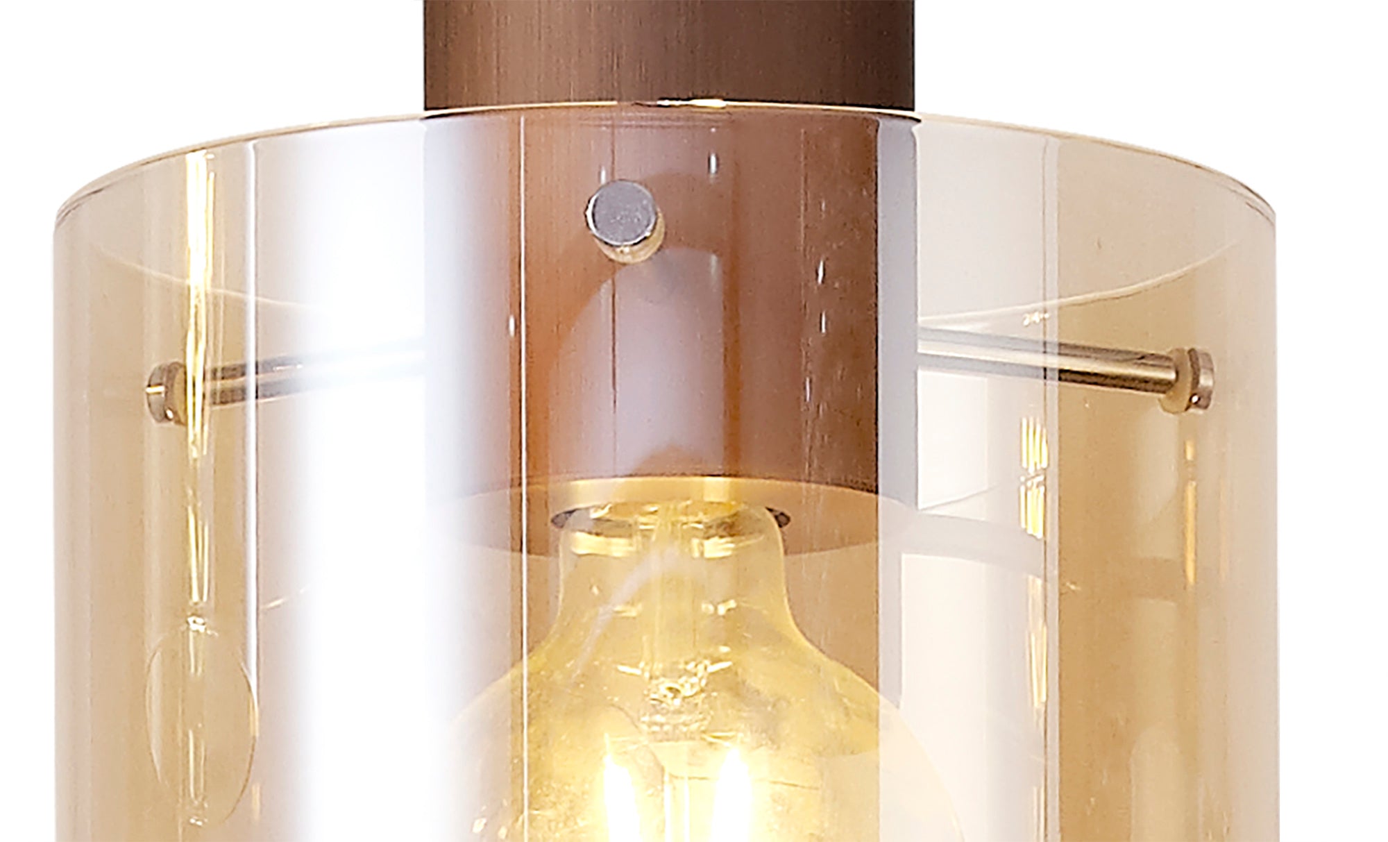 Lois Linear 3 Light Mocha & Amber Smoked Glass Adjustable Pendant  Glass LO182623