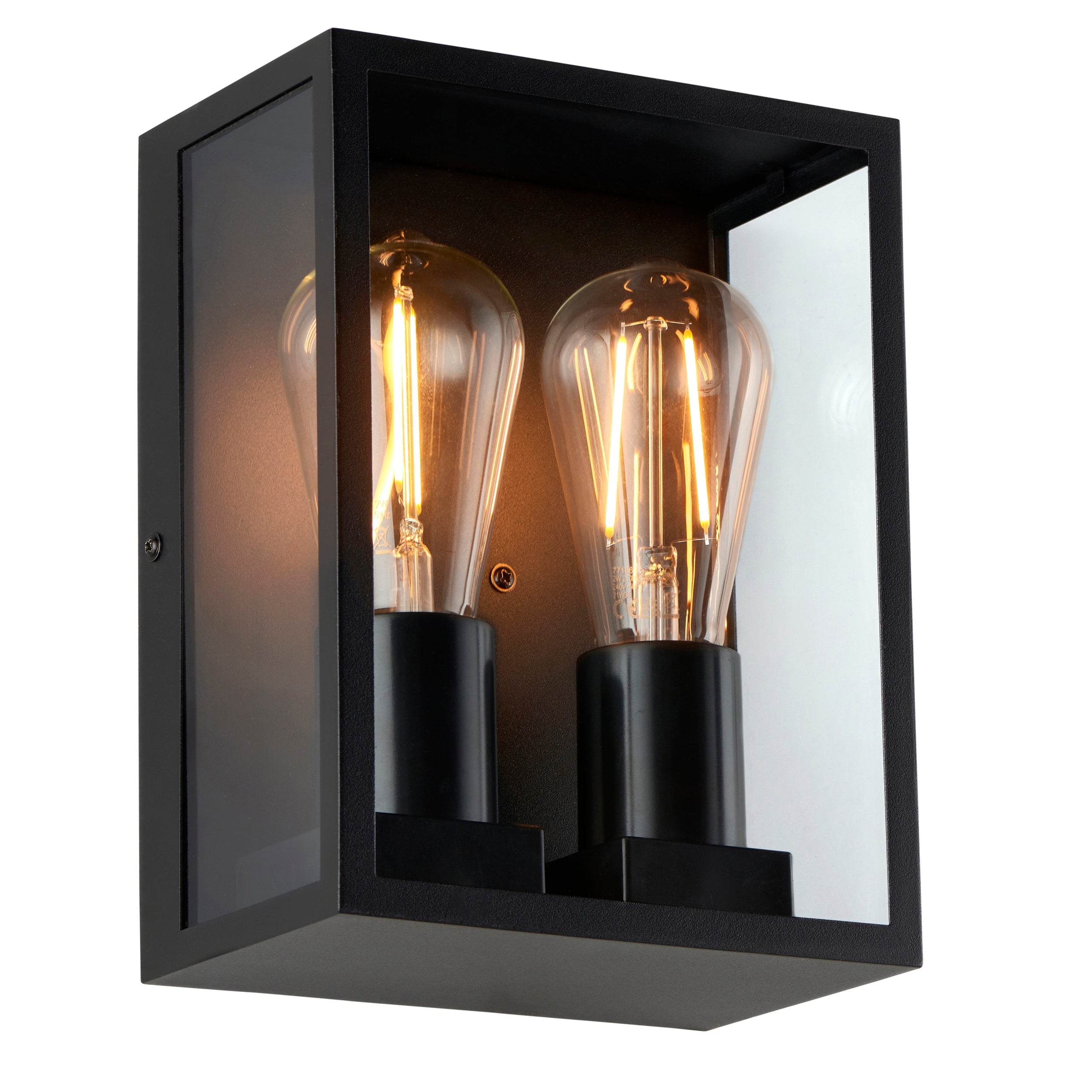 Saxby Lighting Breton twin IP44 10W  - Black 118838