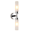 Saxby Lighting Frost 2lt Wall IP44 6W - Chrome 121016