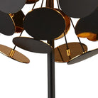 Searchlight Discus 3 Light Black/Gold Table Lamp 3070Bg CLOSE UP